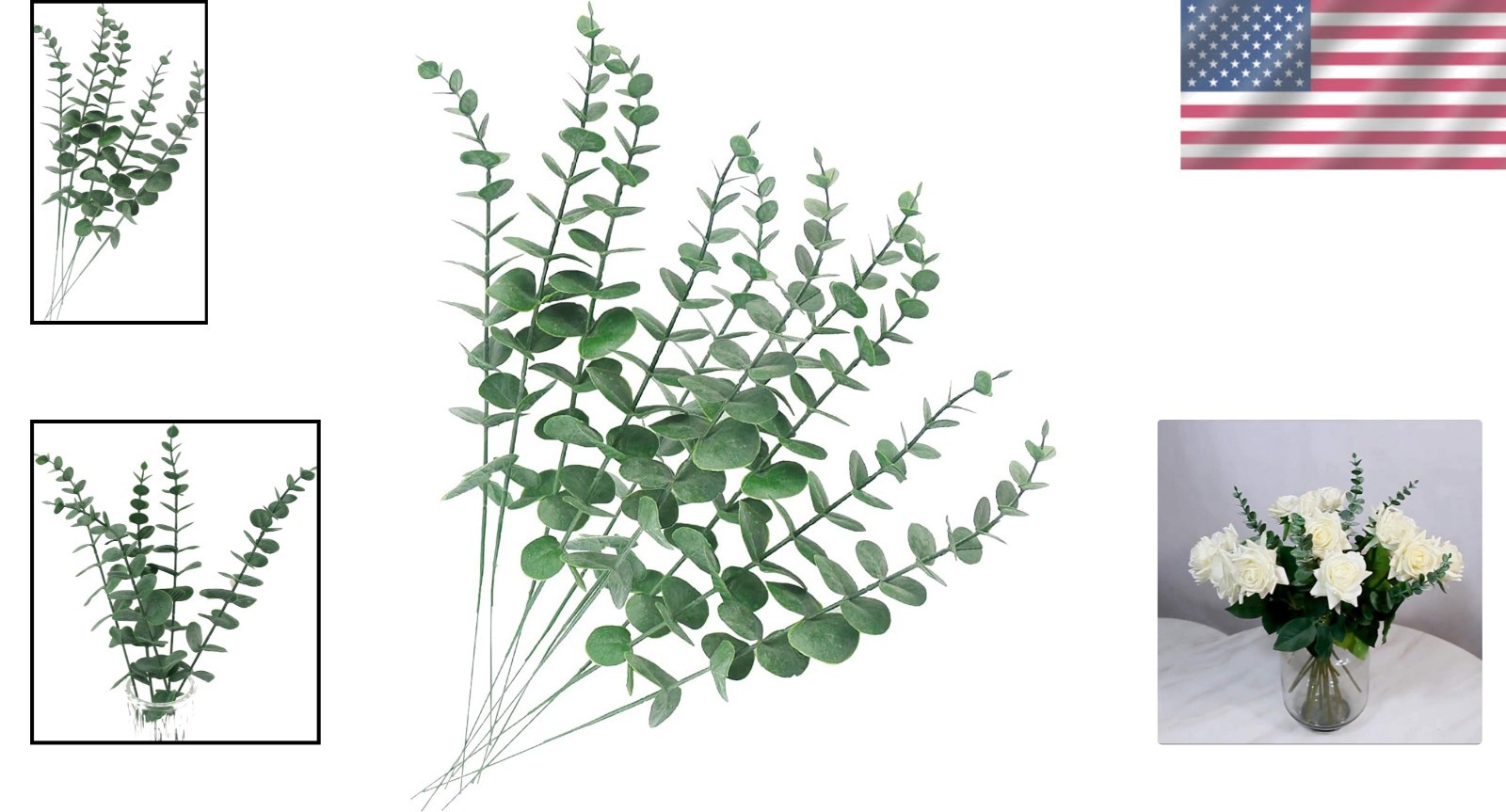 Flexible 10-Pack Artificial Eucalyptus Stems for Stunning Floral Arrangements