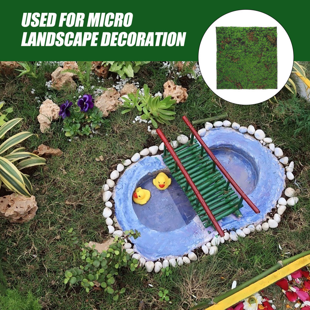 Artificial Moss Mat Decorative Simulated Turf Fake Grass for Project Plastic
