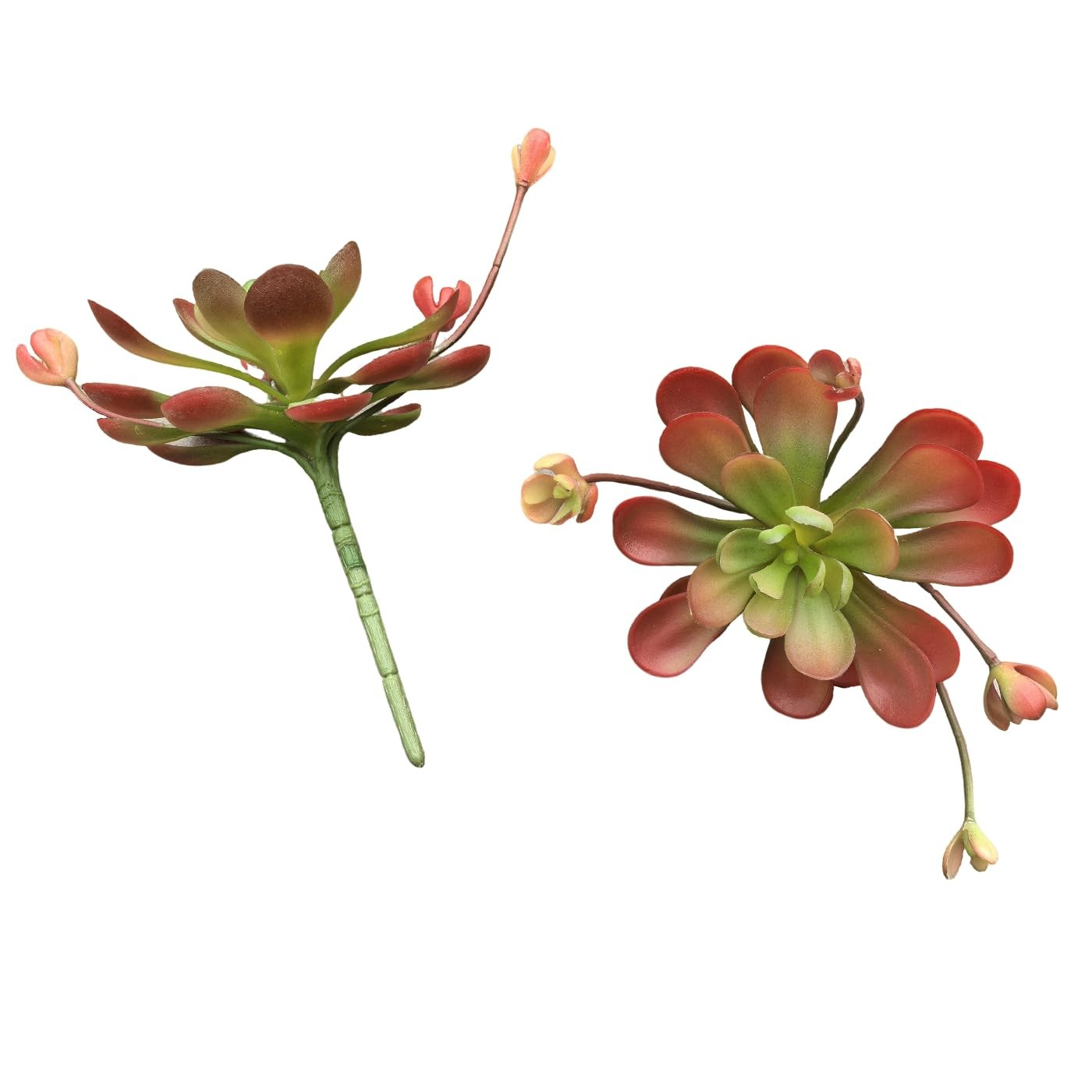 2 PCS Realistic Red Fake Succulent Plants For Garden Arrangement Decor