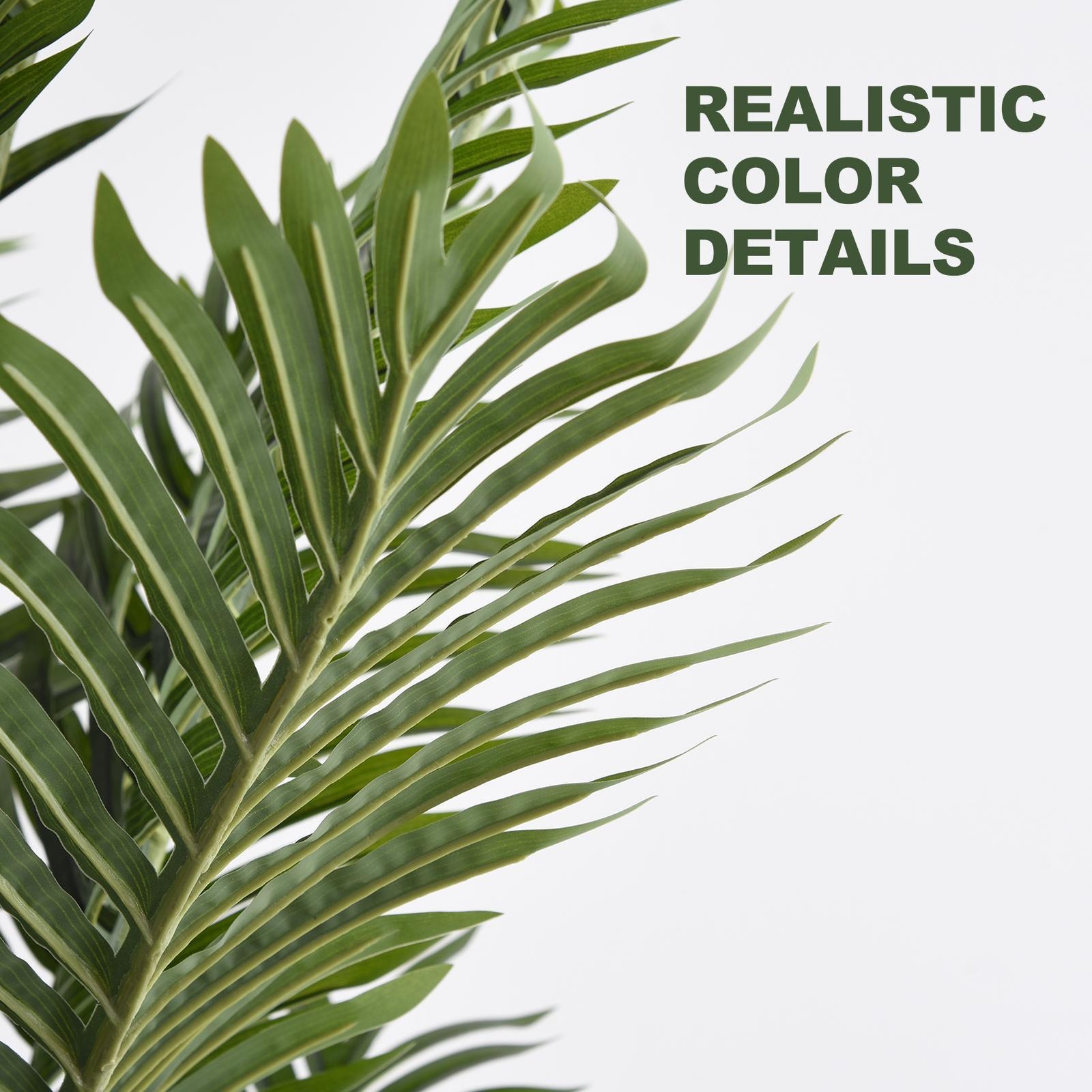 2PCS 6ft Large Artificial Palm Tree Tropical Plants 18 Branch Outdoor Home Decor