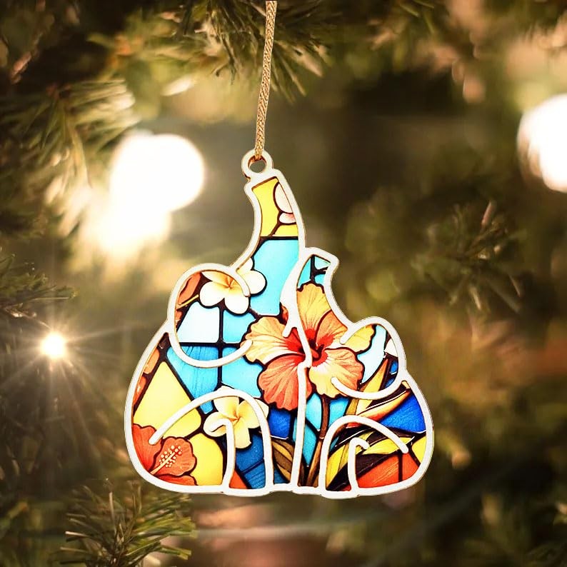 Handcrafted Elephant Ornament – Symbol of Loyal Wood & Acrylic Gift for Love