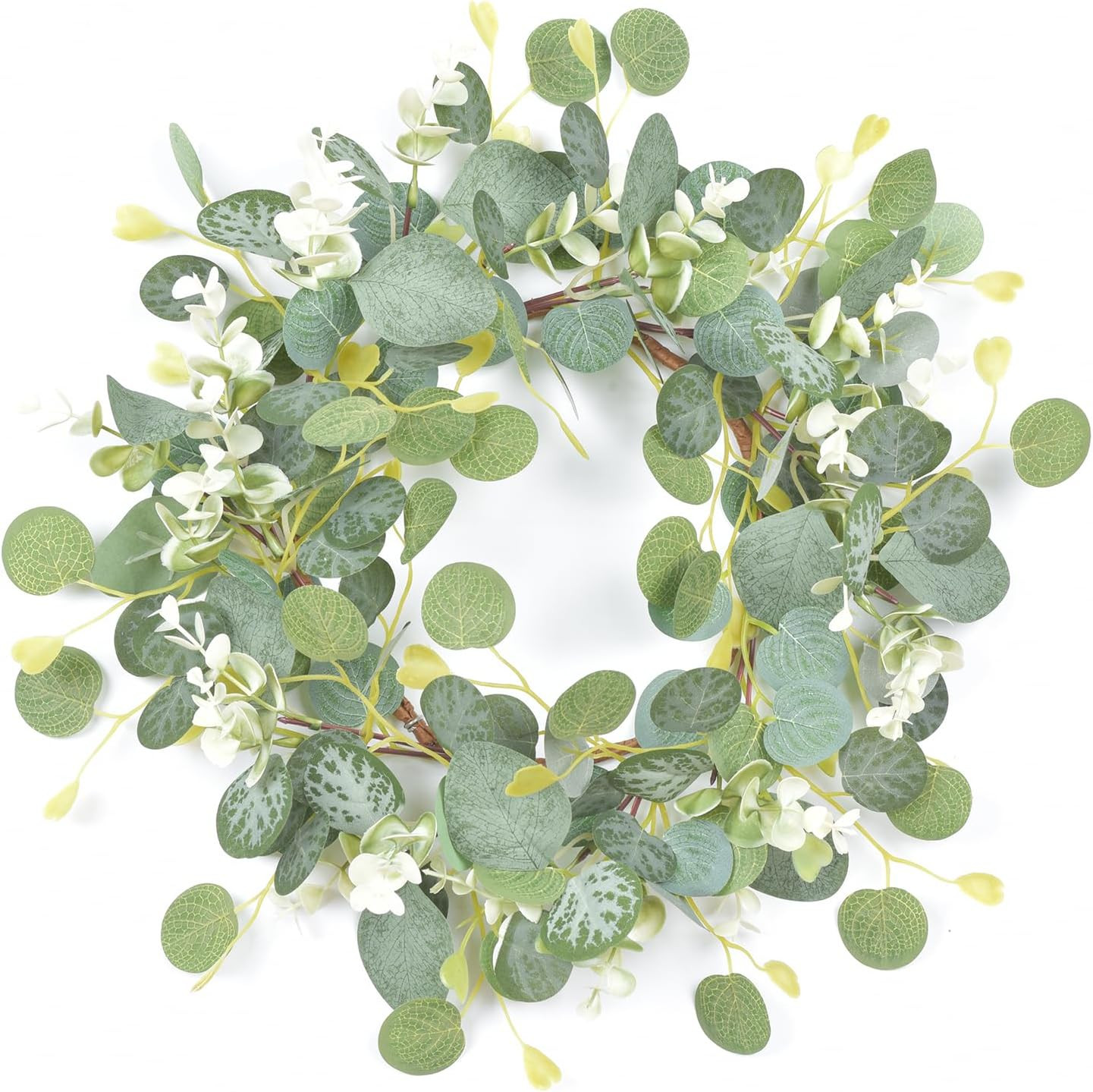 Artificial Green Eucalyptus Wreaths 12” Spring Summer Eucalyptus Leaf Wreaths f