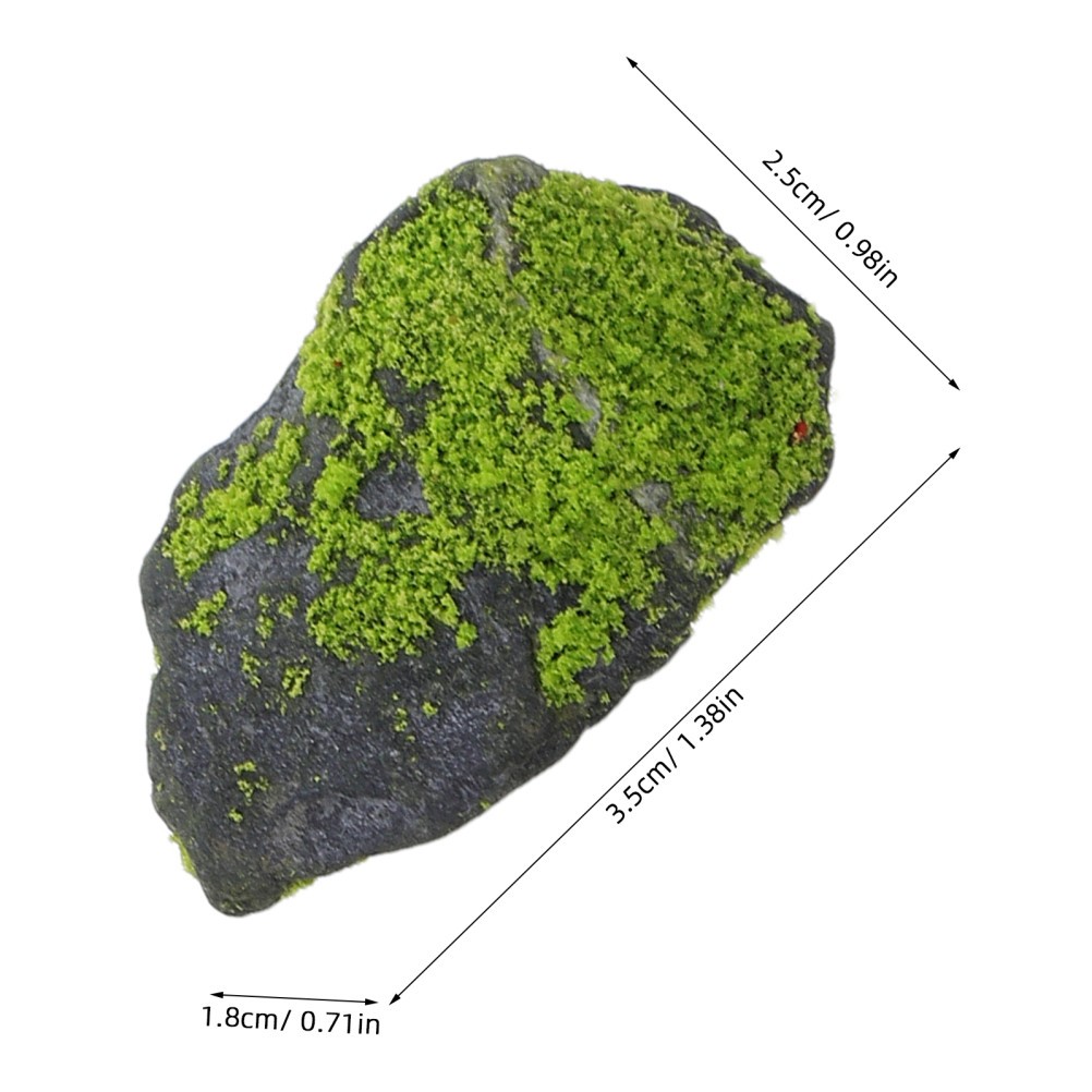 10pcs Artificial Moss Covered Rocks, Realistic Green Moss Stones for