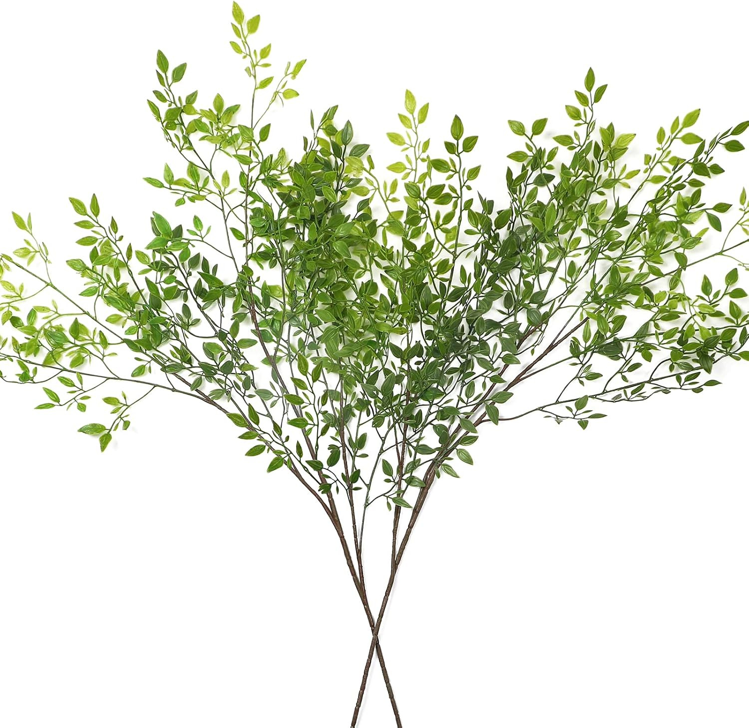 Artificial Plants 2PCS 43.3 Inch Artificial Greenery for Vase, Artificial Green