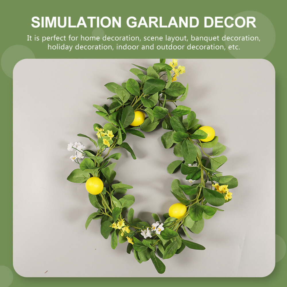Artificial Lemon Rattan Decor Hanging Lemon Vine Decor Household Hanging
