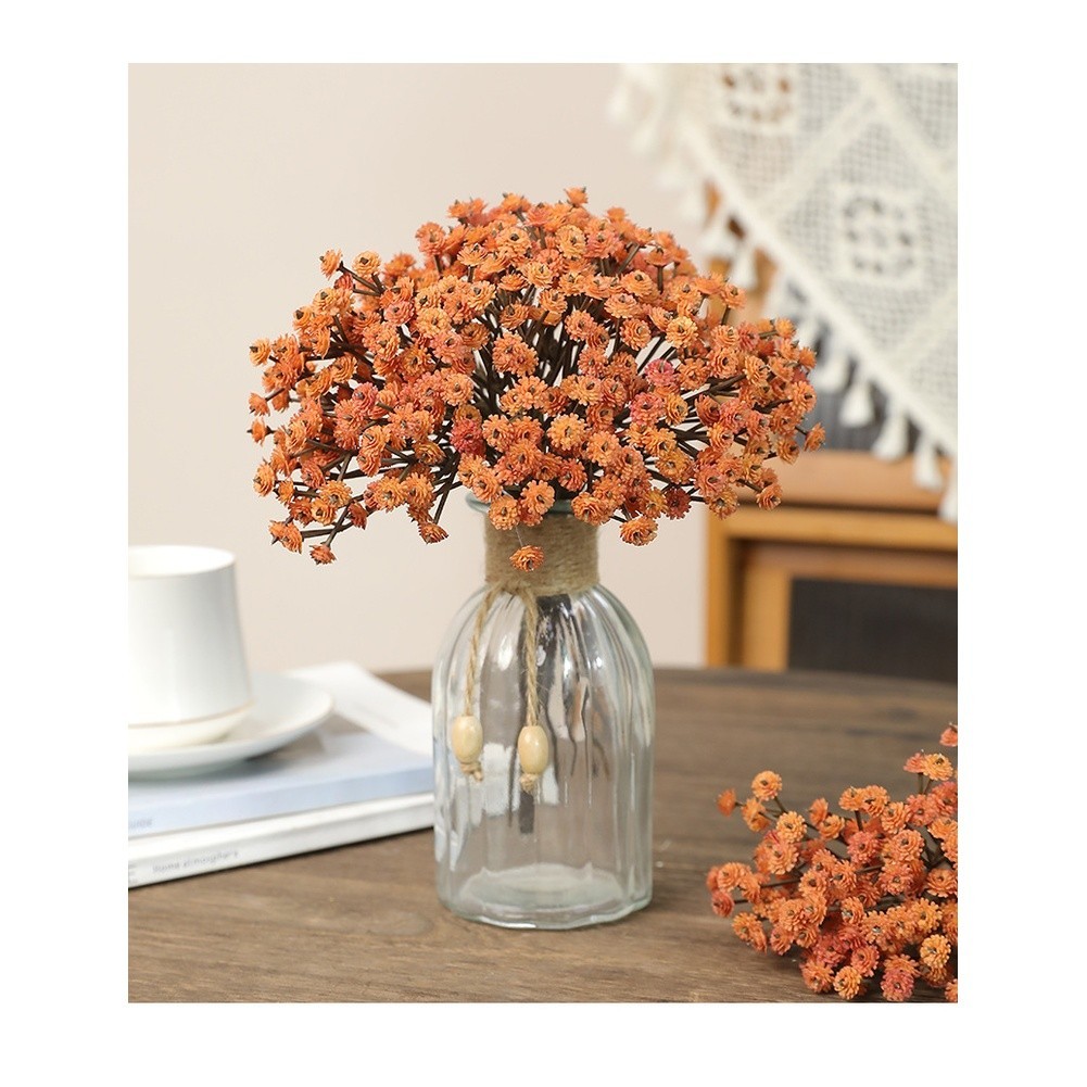 3 Stems Artificial Gypsophila Baby Breath Bouquet Lifelike Flowers for Display