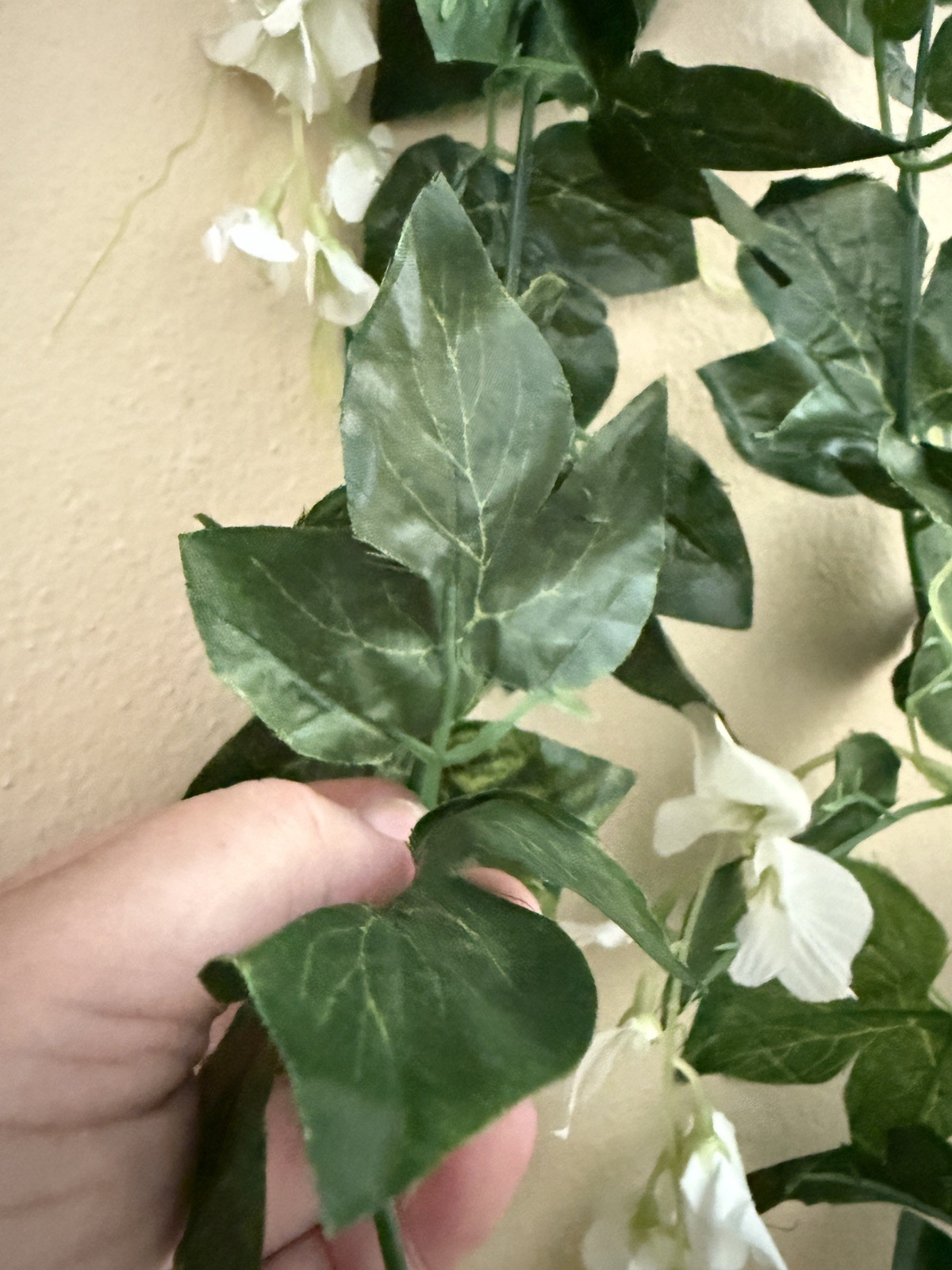 Bulk Lot of 15 Artificial Ivy & White Wisteria Flower Garlands-7.5 Feet Each