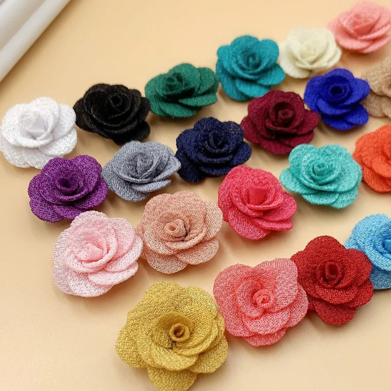 2.5cm 3.5CM Small Flower Clothing Headwear Accessories Three dimensional Flower