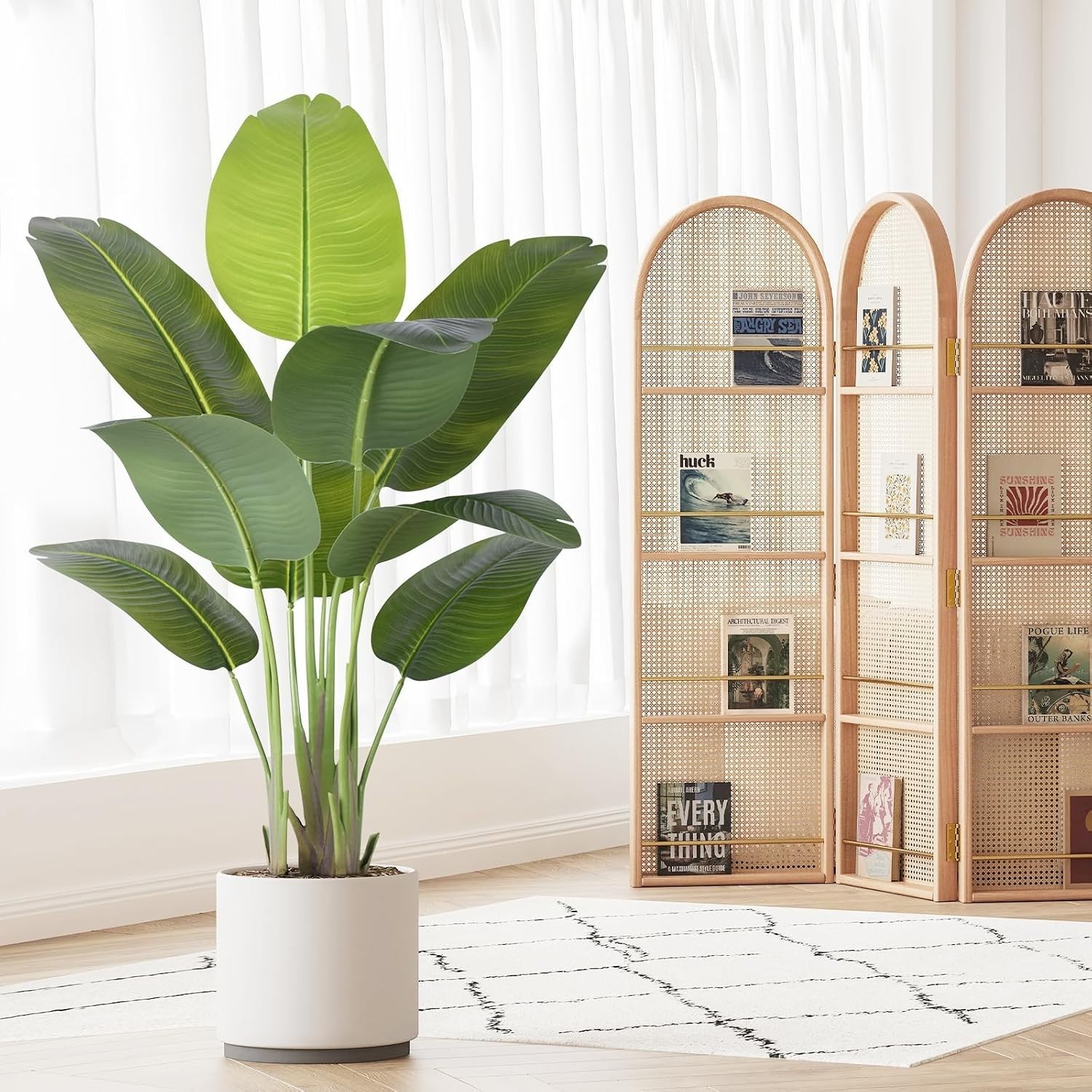 4FT Artificial Bird of Paradise Plant – Faux Tropical Elegance for Home & Office