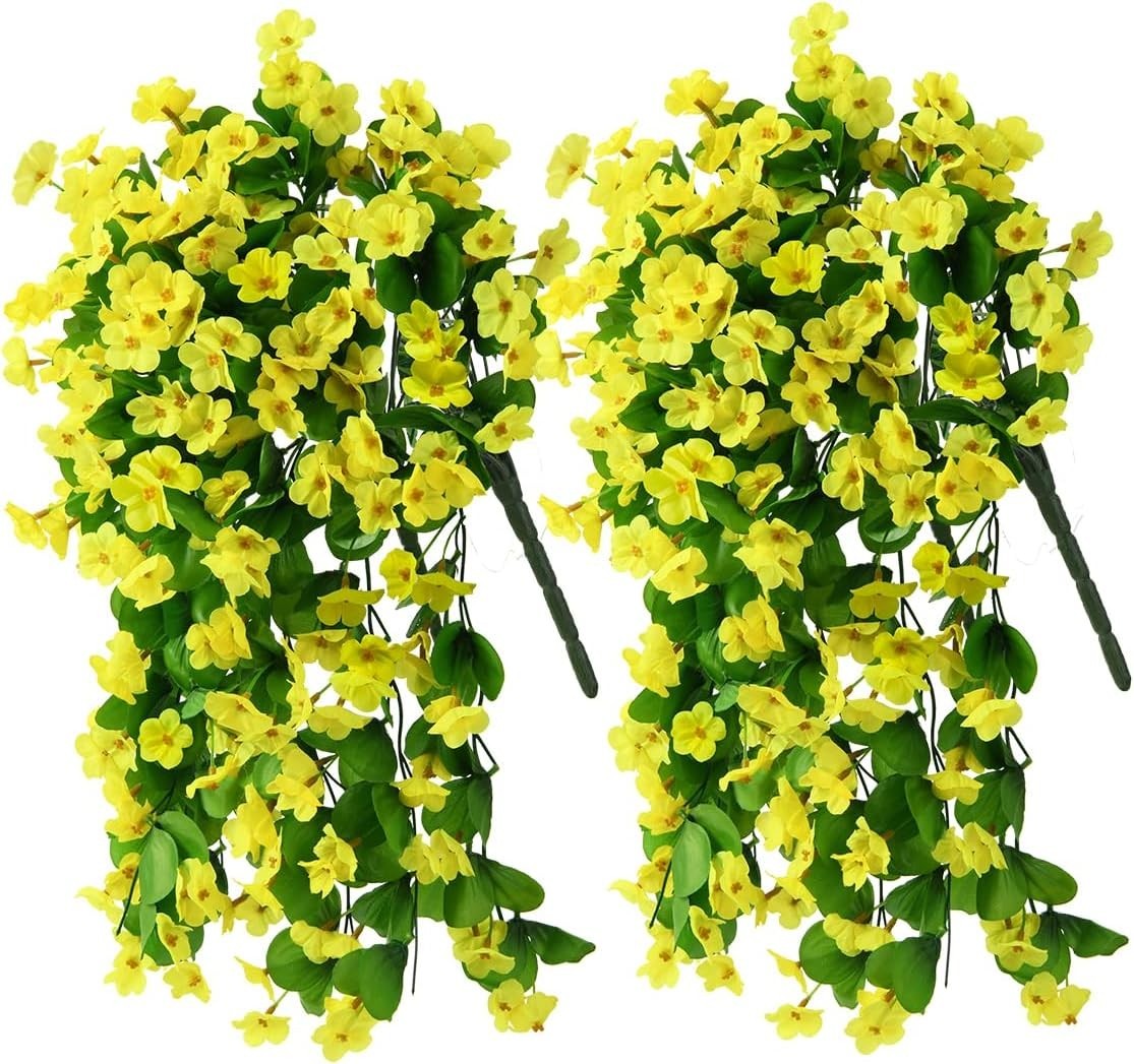 UV Resistant Fake Violet Trailing Vines for Home – 2PCS