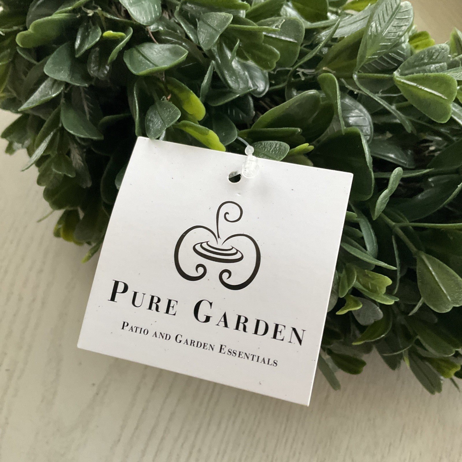 Pure Garden 12″ Green Faux Boxwood Wreath Greenery Door Decoration Brand New