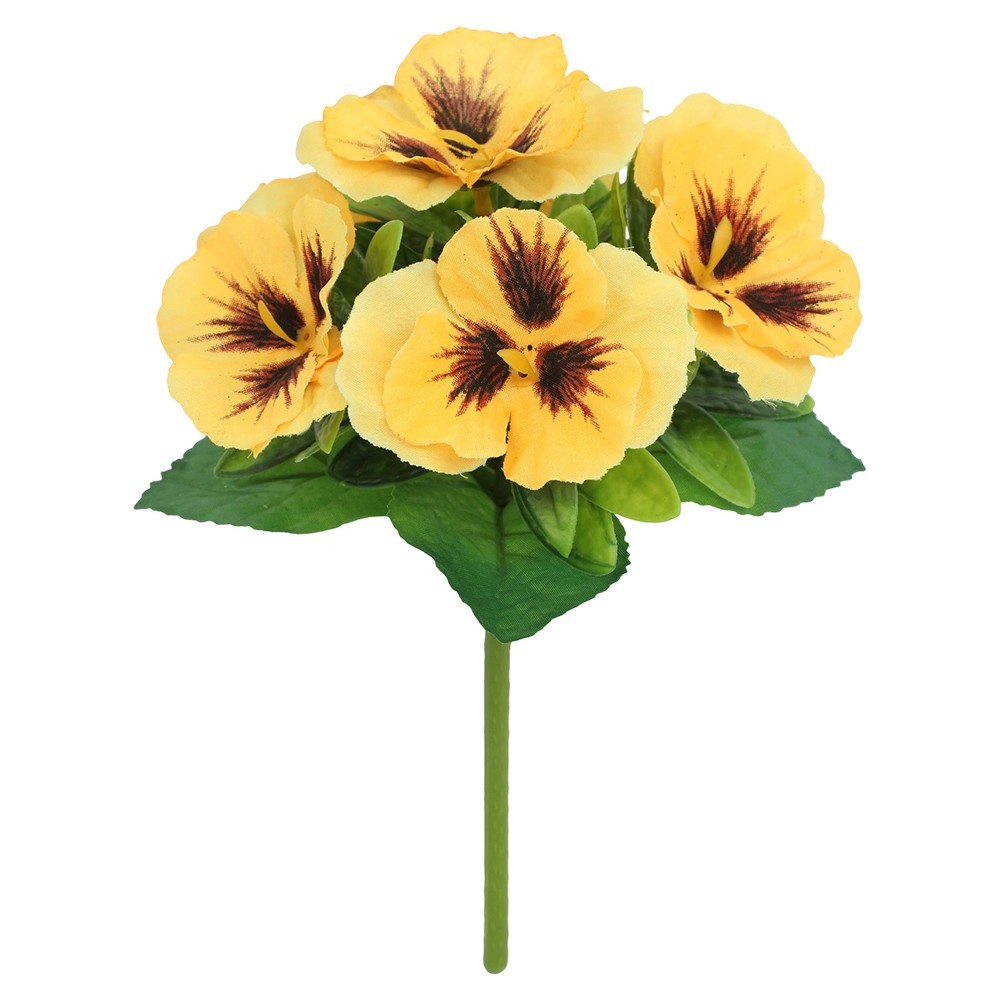 4PCS Vibrant Artificial Pansy Flowers: Lifelike Silk Decor For Any Occasion New