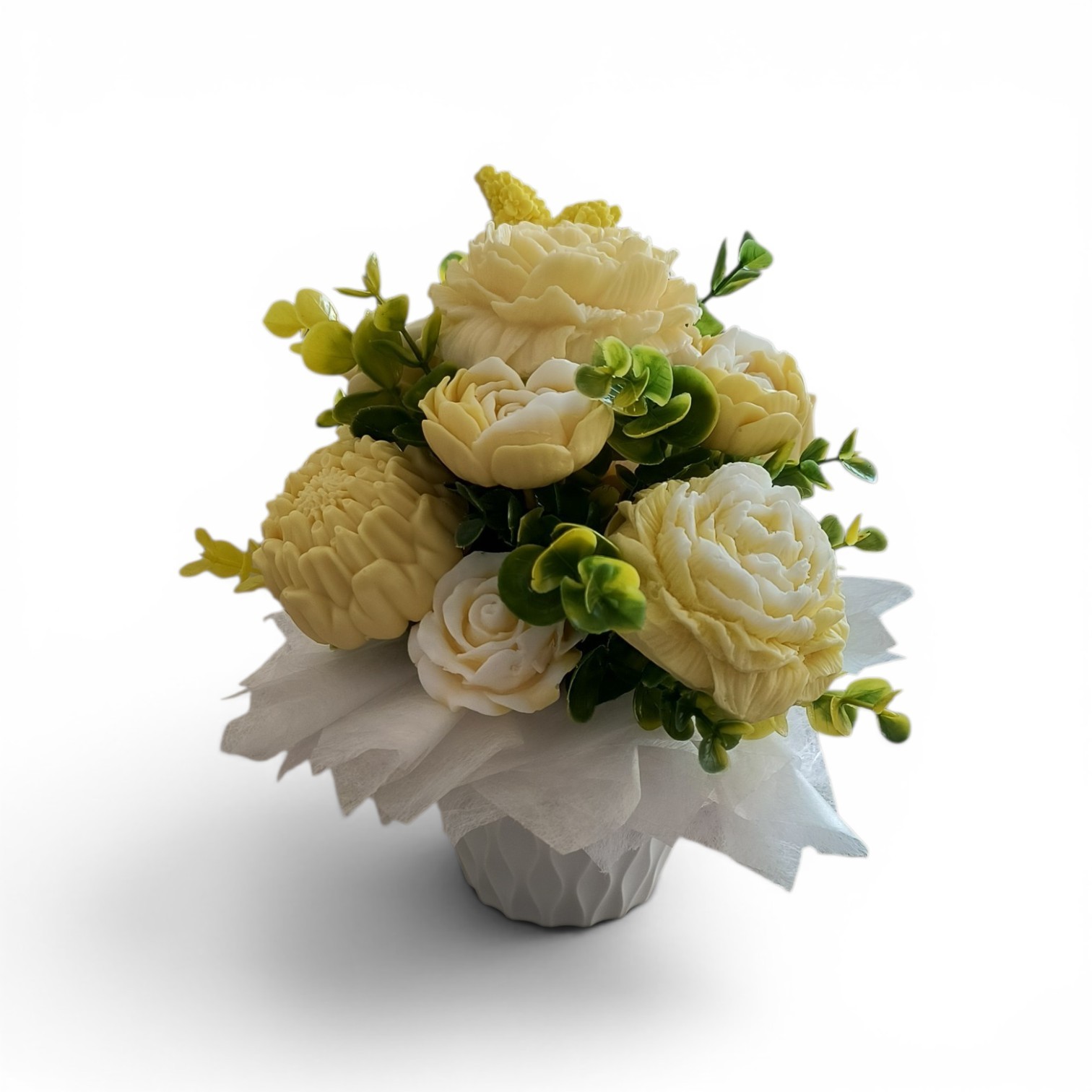 Yellow Soap Arrangement For Bathroom Decor With Fragrance/Great Gift