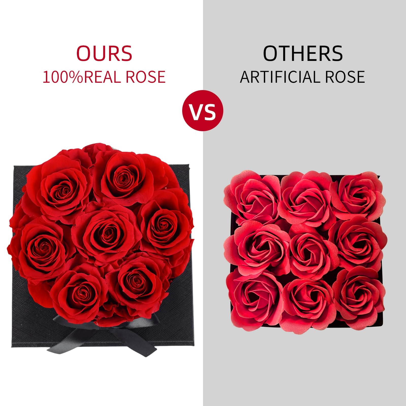 Preserved Roses in a Box – Forever Flowers, Immortal Roses, Eternal Rose Pres…