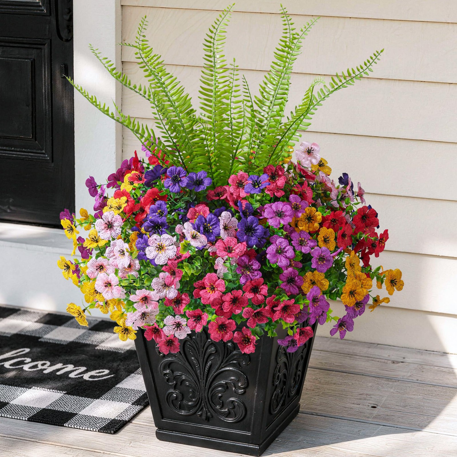 HyeFlora Artificial Flowers for Outdoors Faux Plants for Spring Summer Decora…