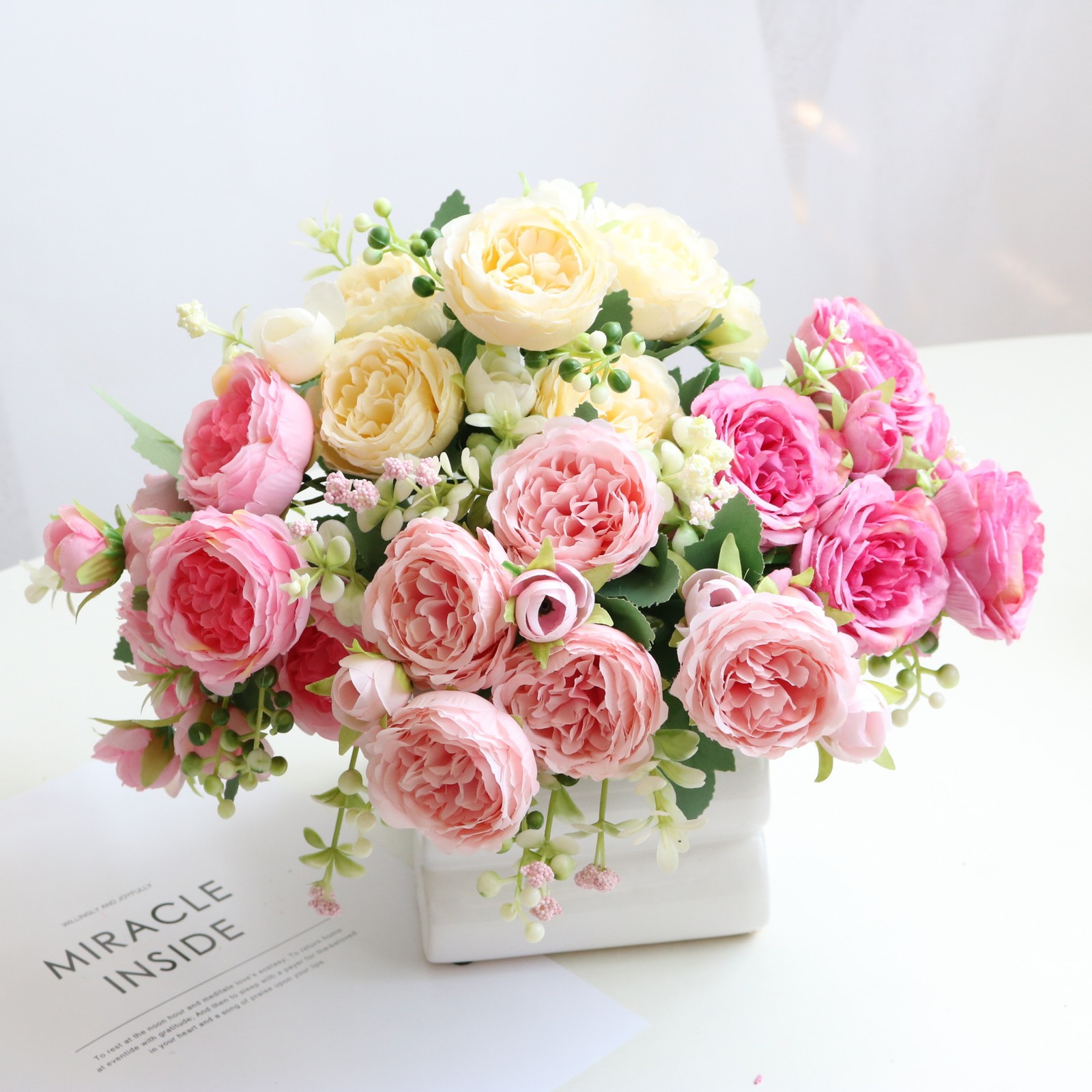 4Pcs DIY Floral Decorations Persian Rose Simulation Flowers Home Decoration New