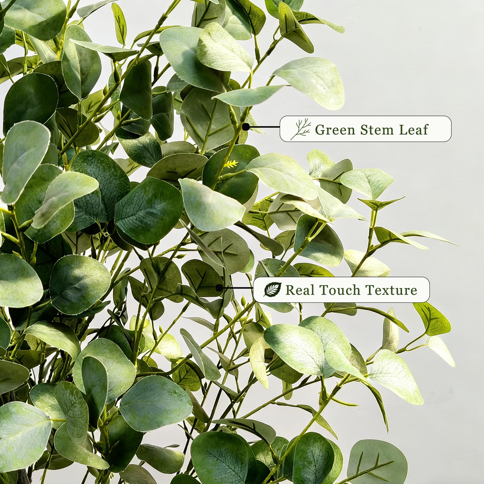 5FT Artificial Eucalyptus Tree, Lifelike Fake Floor Plant with Silver Dollar …