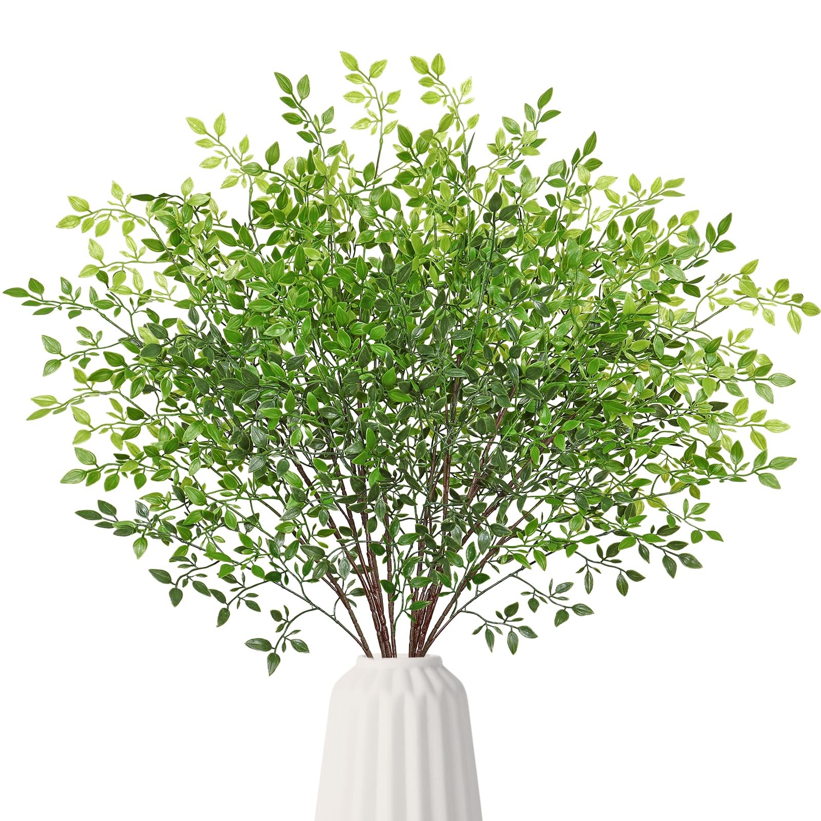 Artificial Plant 43.3 Inch Artificial Plant Branch 4 Pcs Artificial Green Ste…