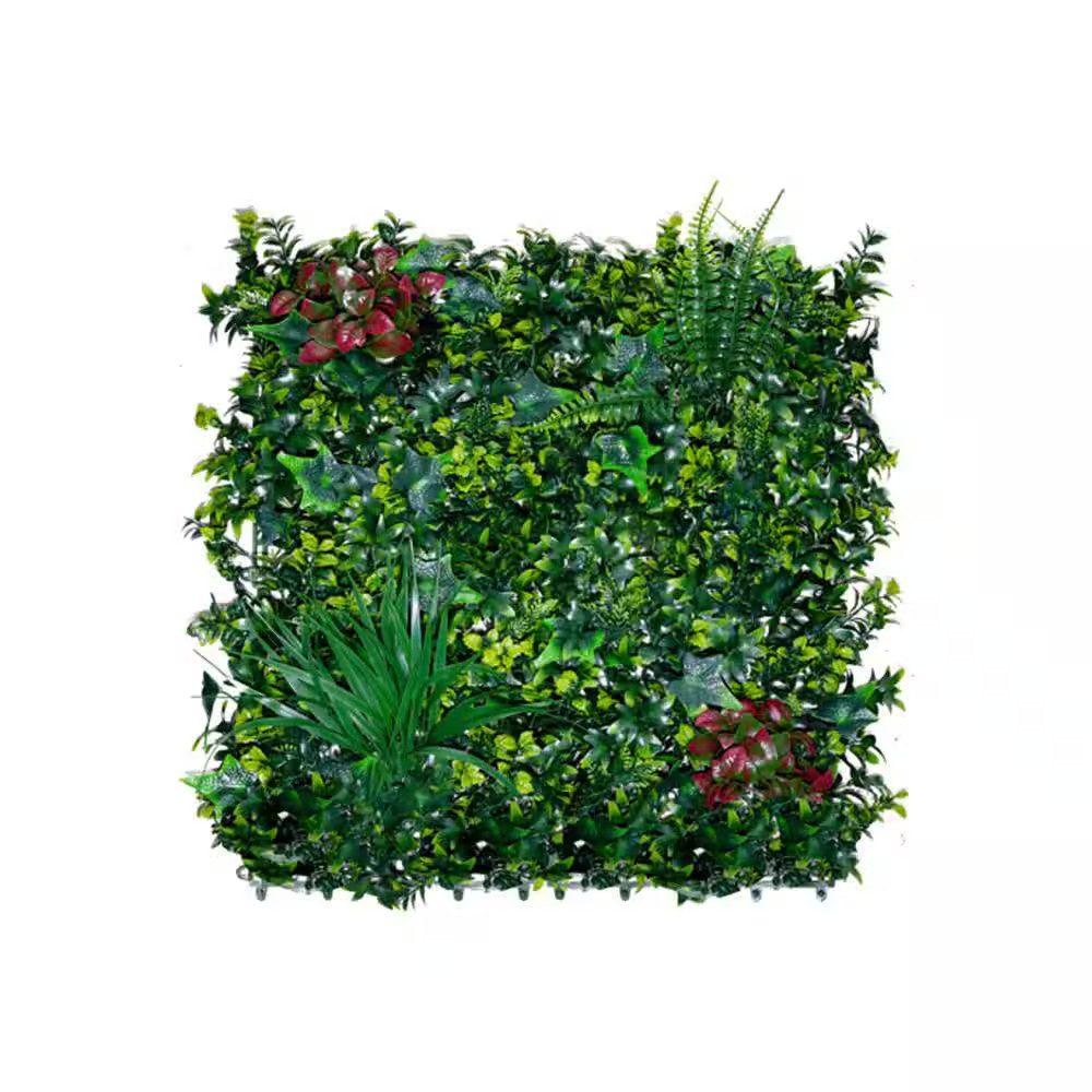 (20Pcs) 20 In. X 20 In. Green Artificial Boxwood Panels Hedge Panel, Grass Backd