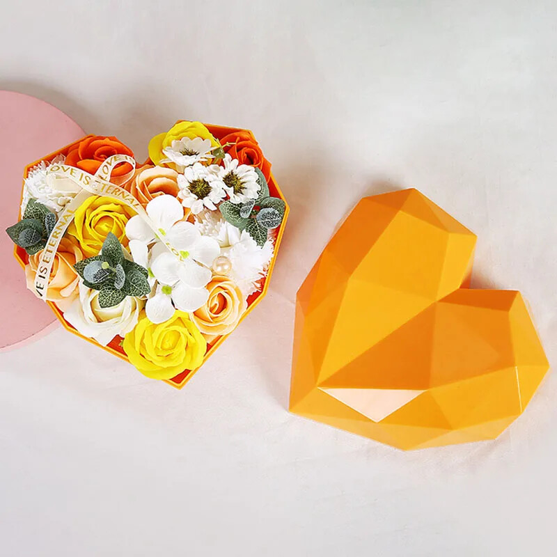Fashion Heart Soap Flower Gift Set Valentine Roses Boutique Package Gifts