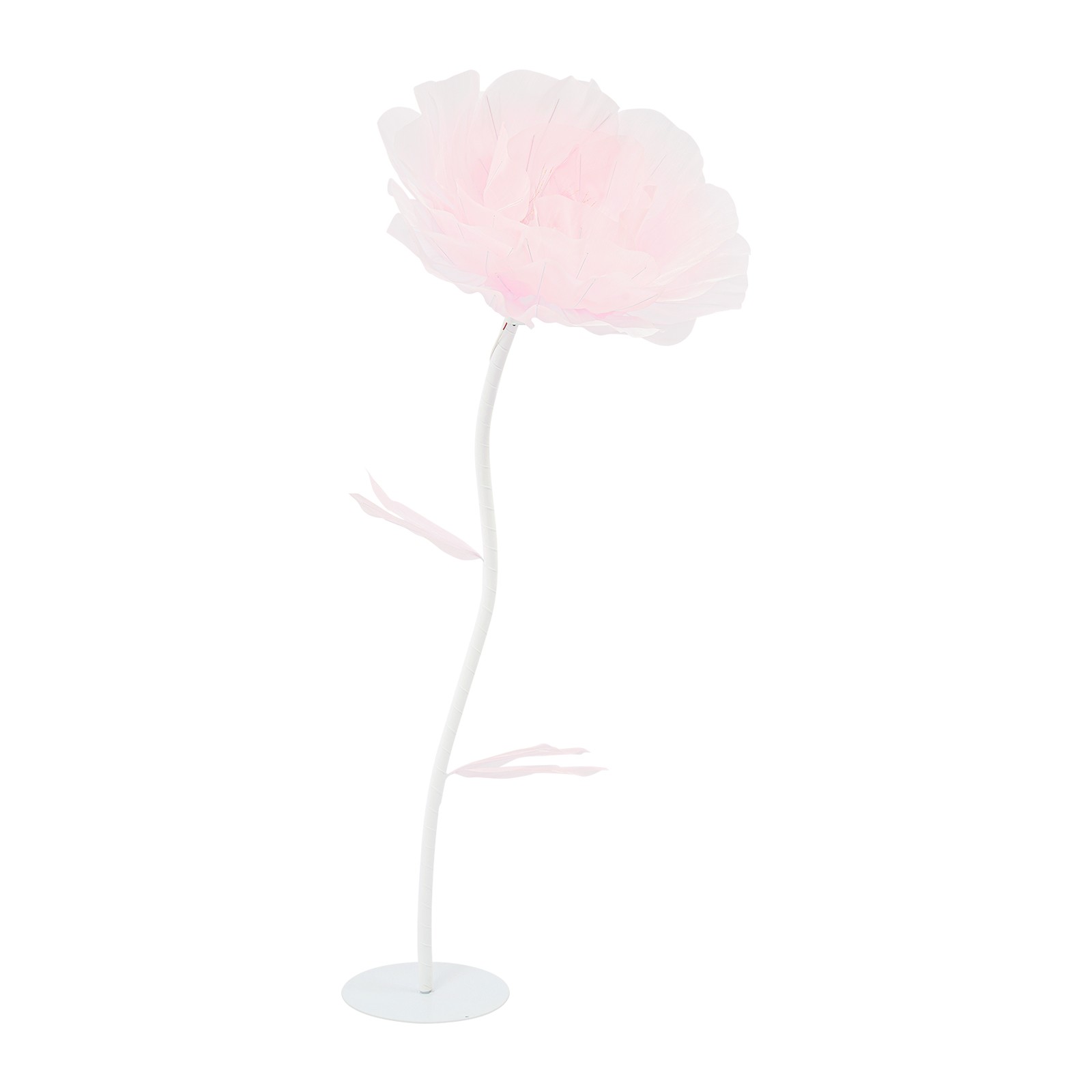 Auto-Open Artificial Flower with LED Light Green Floral Decor For Wedding Party