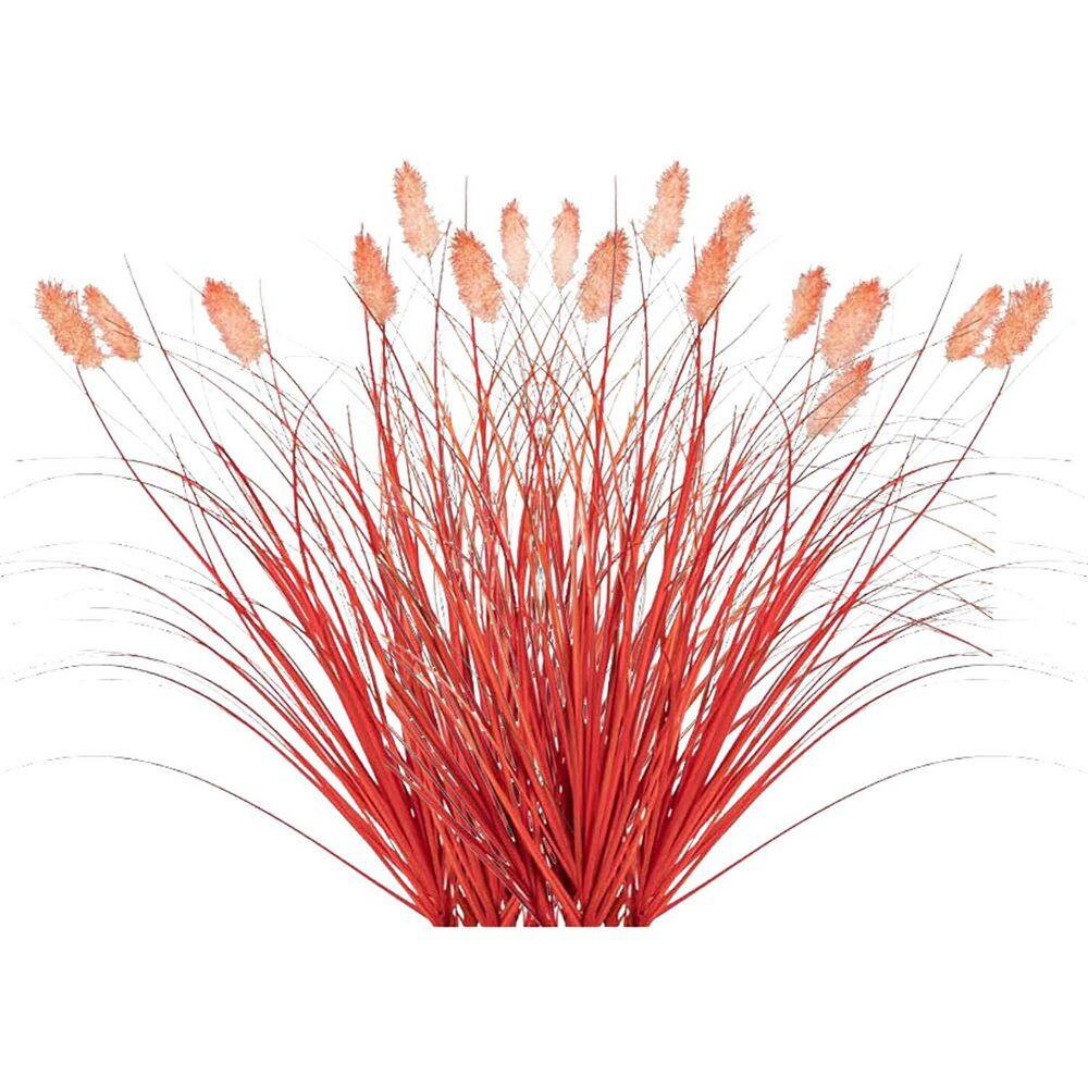 16.5 In. Orange Artificial Plant Wheatgrass Cattails