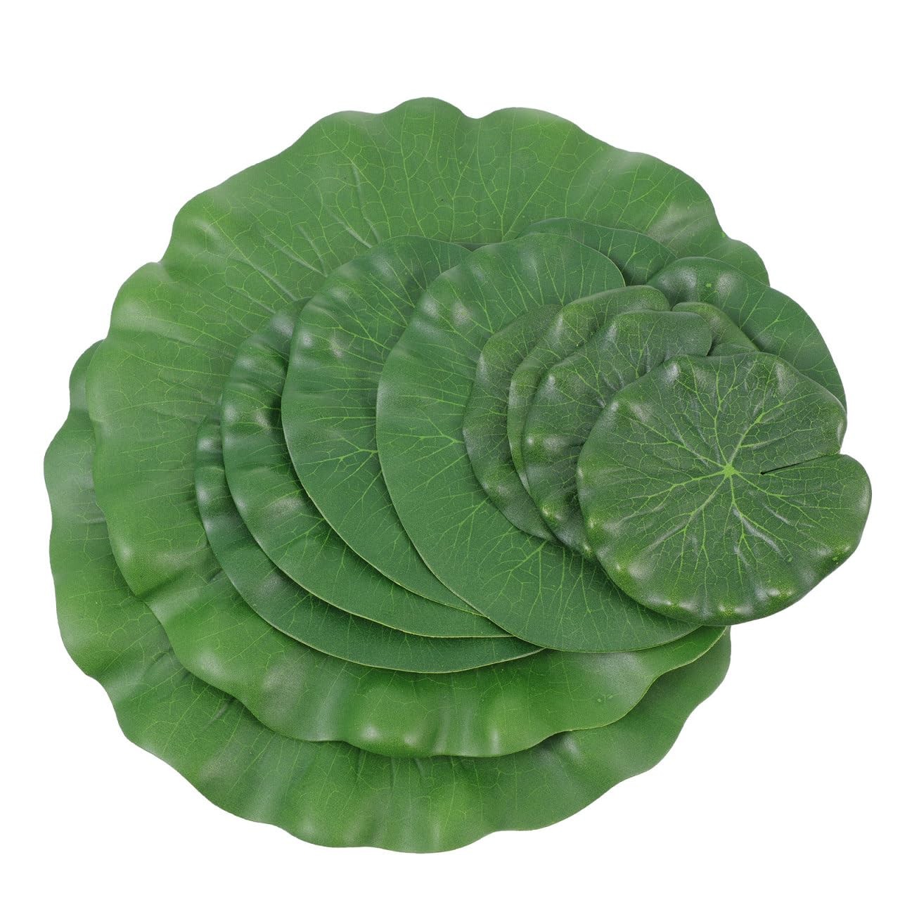 DOITOOL Artificial Lotus Leaves 11.02 Inch Floating Simulation Leaf 10 Pack f…
