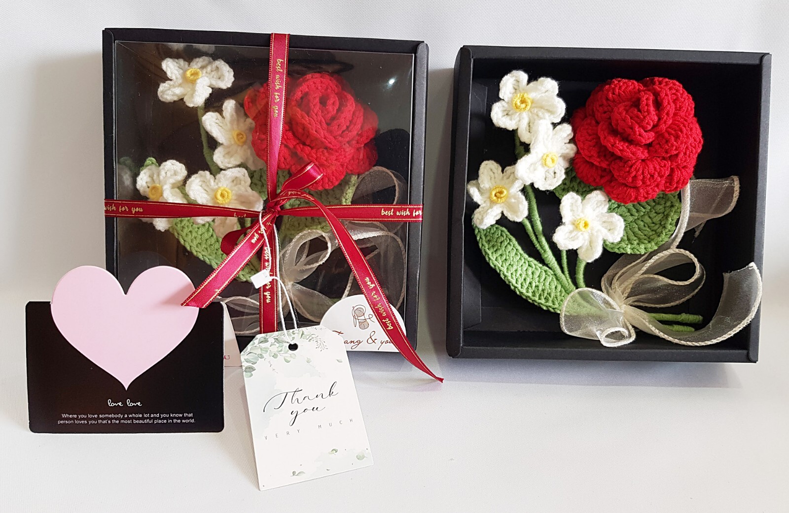 Trang&You Handmade – A “TRUE LOVE” Woolen Crochet flower gift box