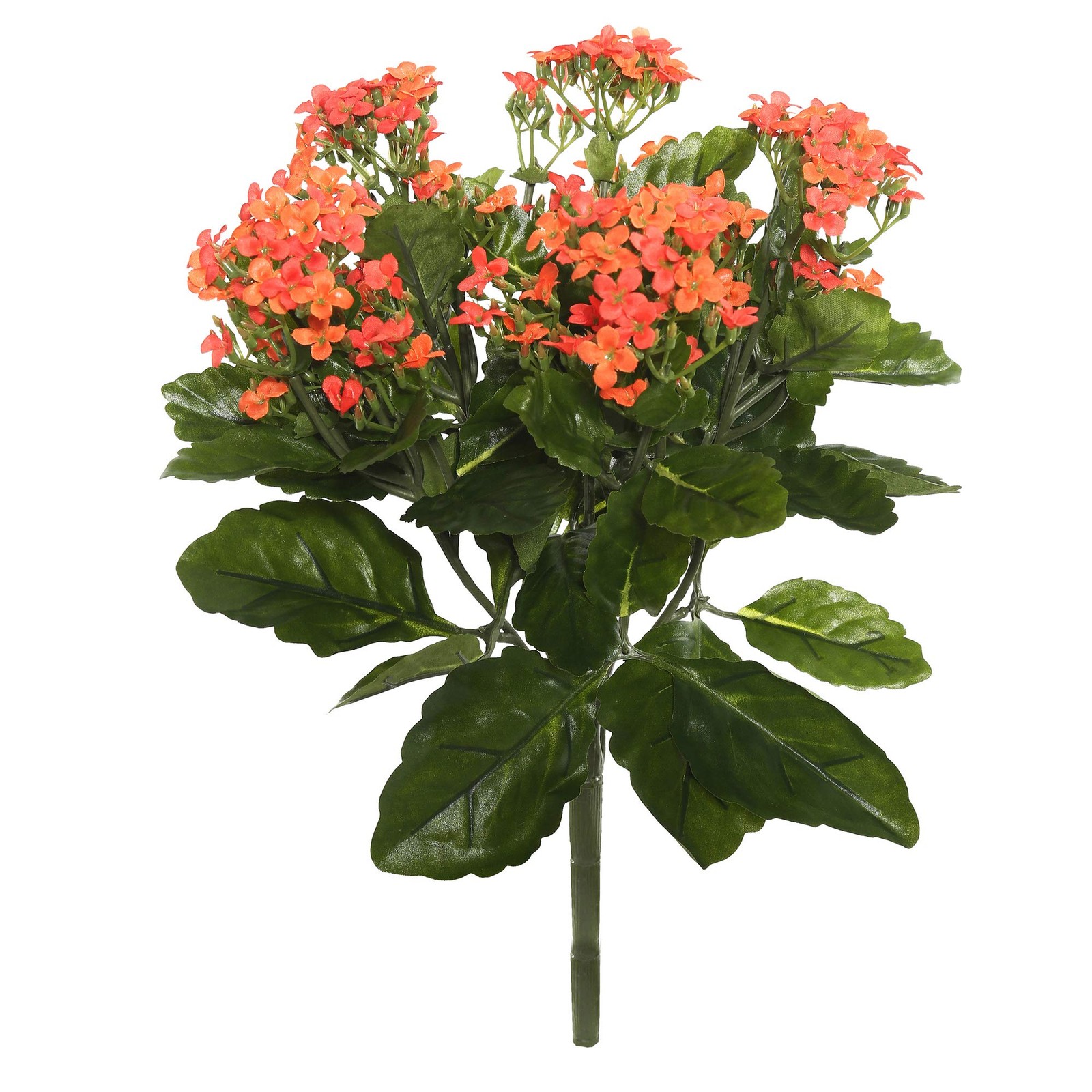 Vickerman 17.25″ Contemporary Fabric Artificial Kalanchoe Bush in Orange