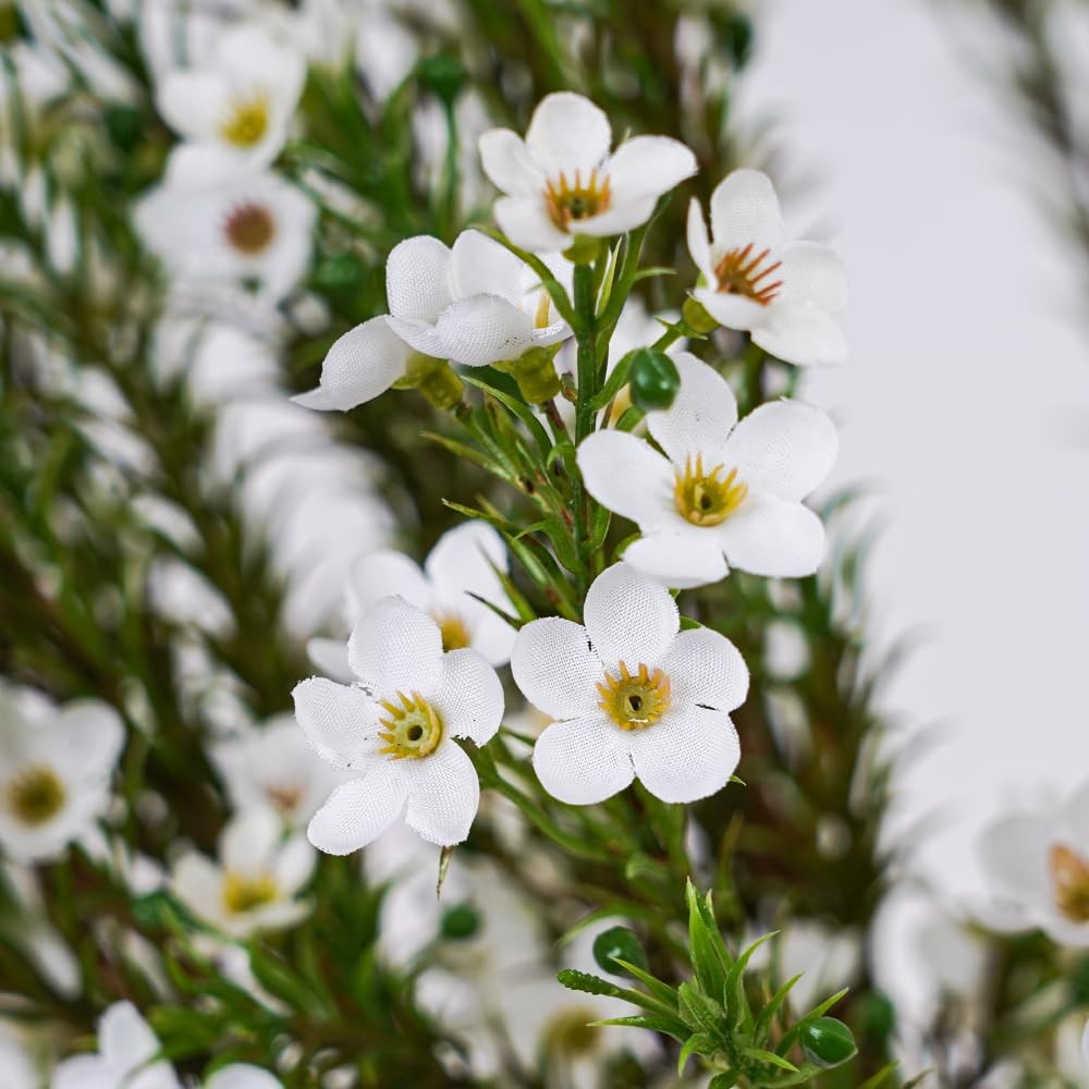 Artificial Flowers for Decoration, 6Pcs 26inch White Wintersweet Fake Flowers…