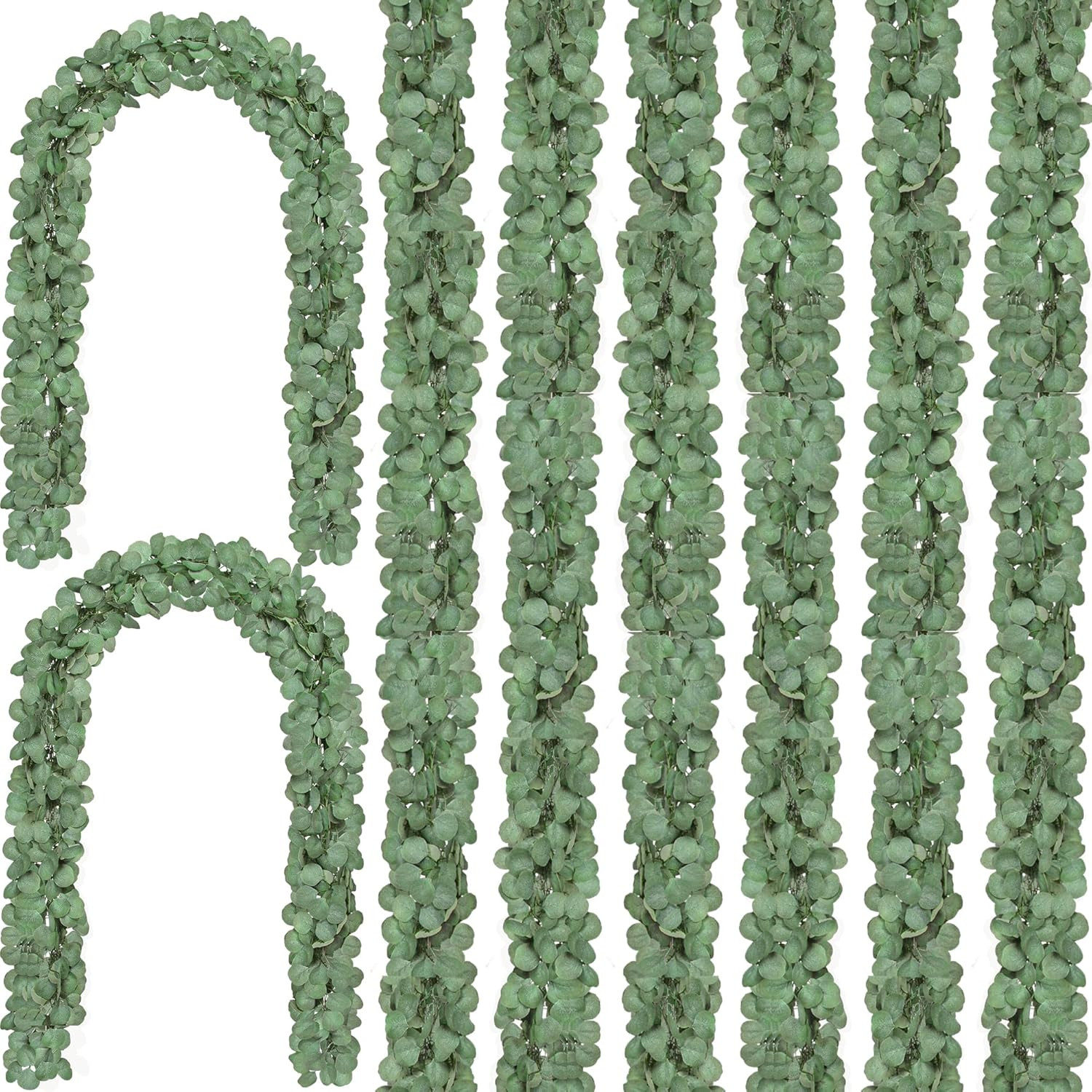 72Pcs Artificial Eucalyptus Garland for Wedding, Party & Home Decor