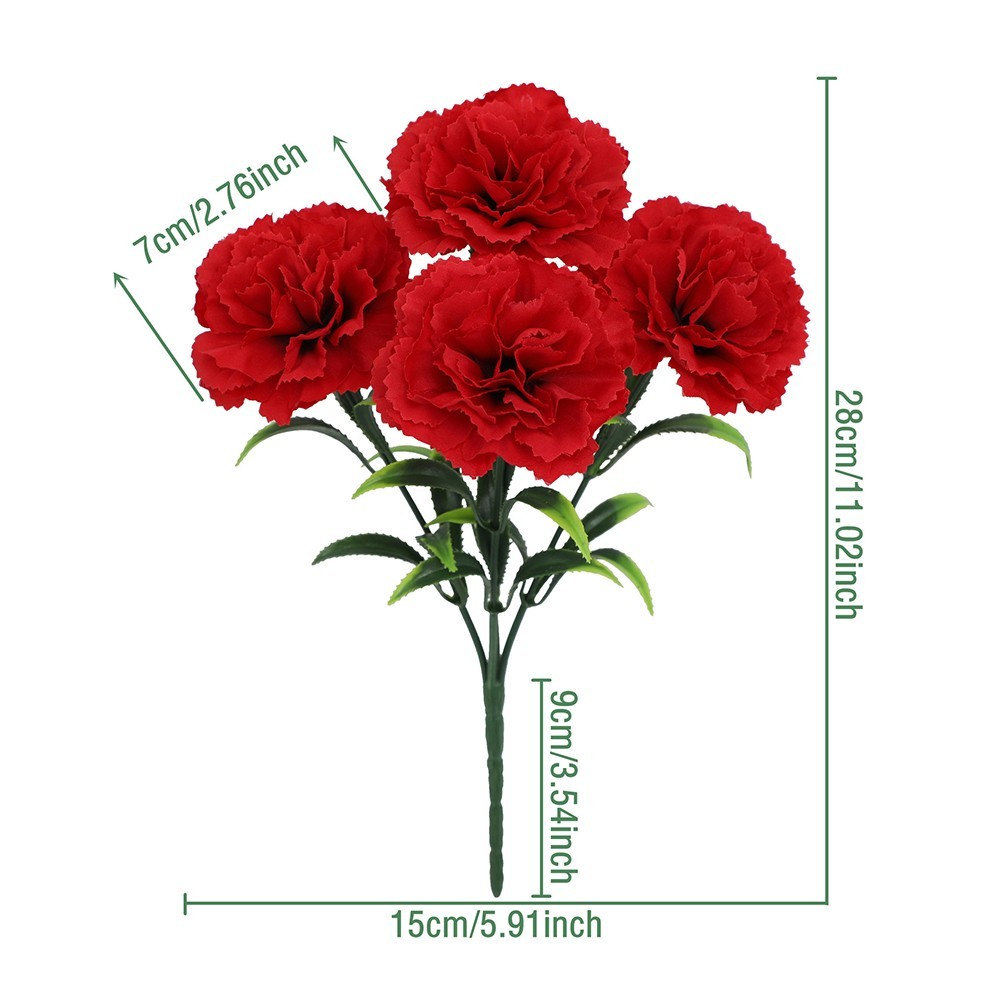 Fake Silk Carnation Bouquet for Baby Shower Birthday Celebration Decor