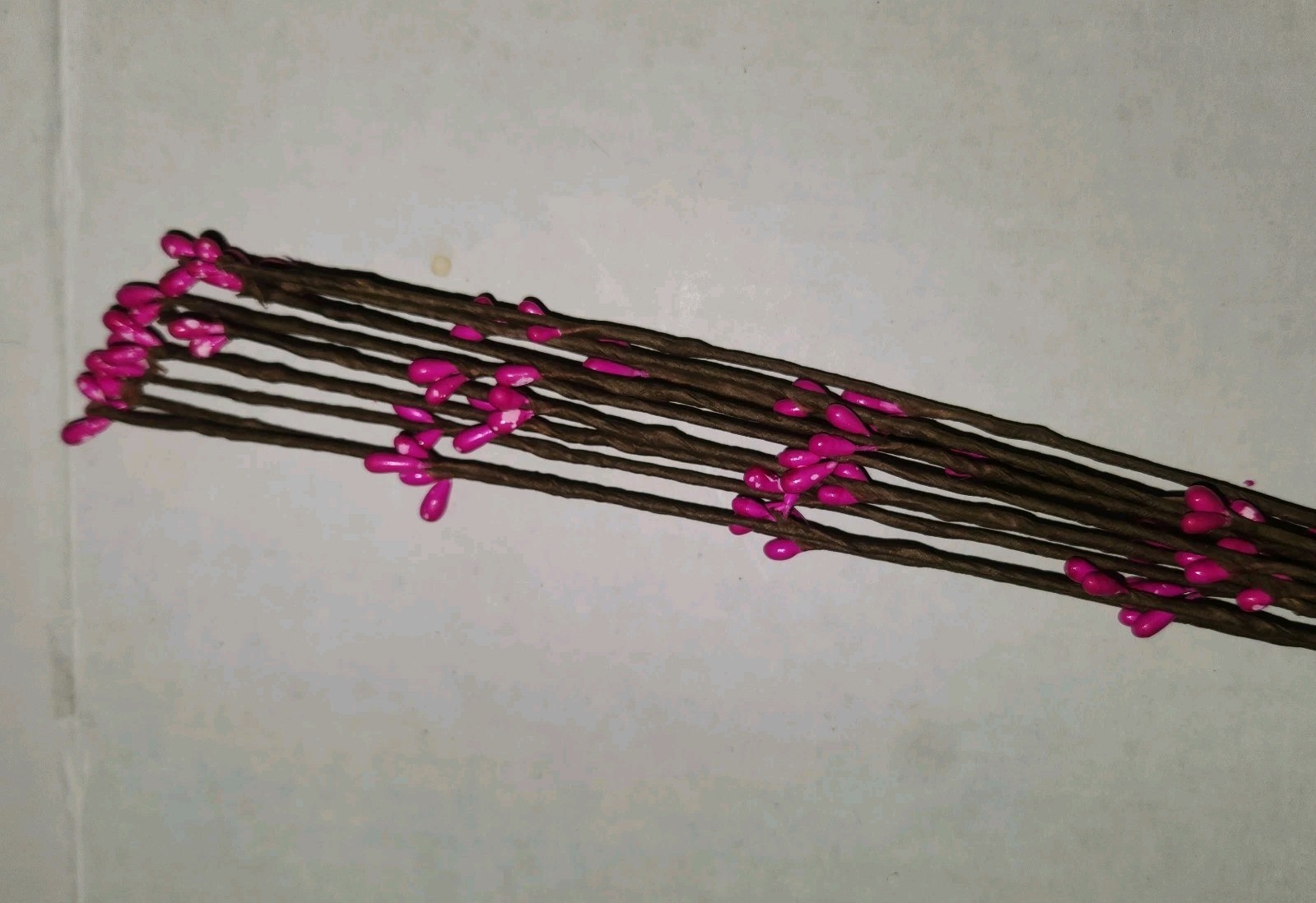Set/10 ROSE RED Pip Berry Garland Picks Craft Supplies Pips Wreaths Decor 25″ ea