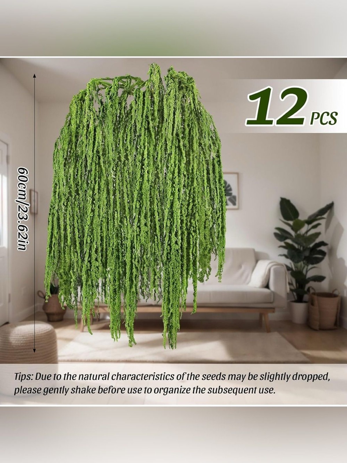Trailing Amaranthus Faux Floral Spray – Green