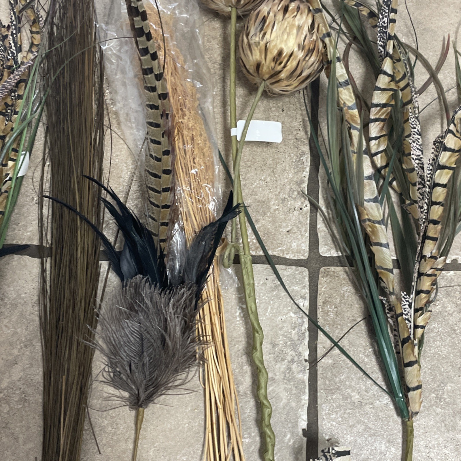 Artificial Silk Faux Flower Stems Bundle 8 Pieces Brown Animal Snake Skin Prints