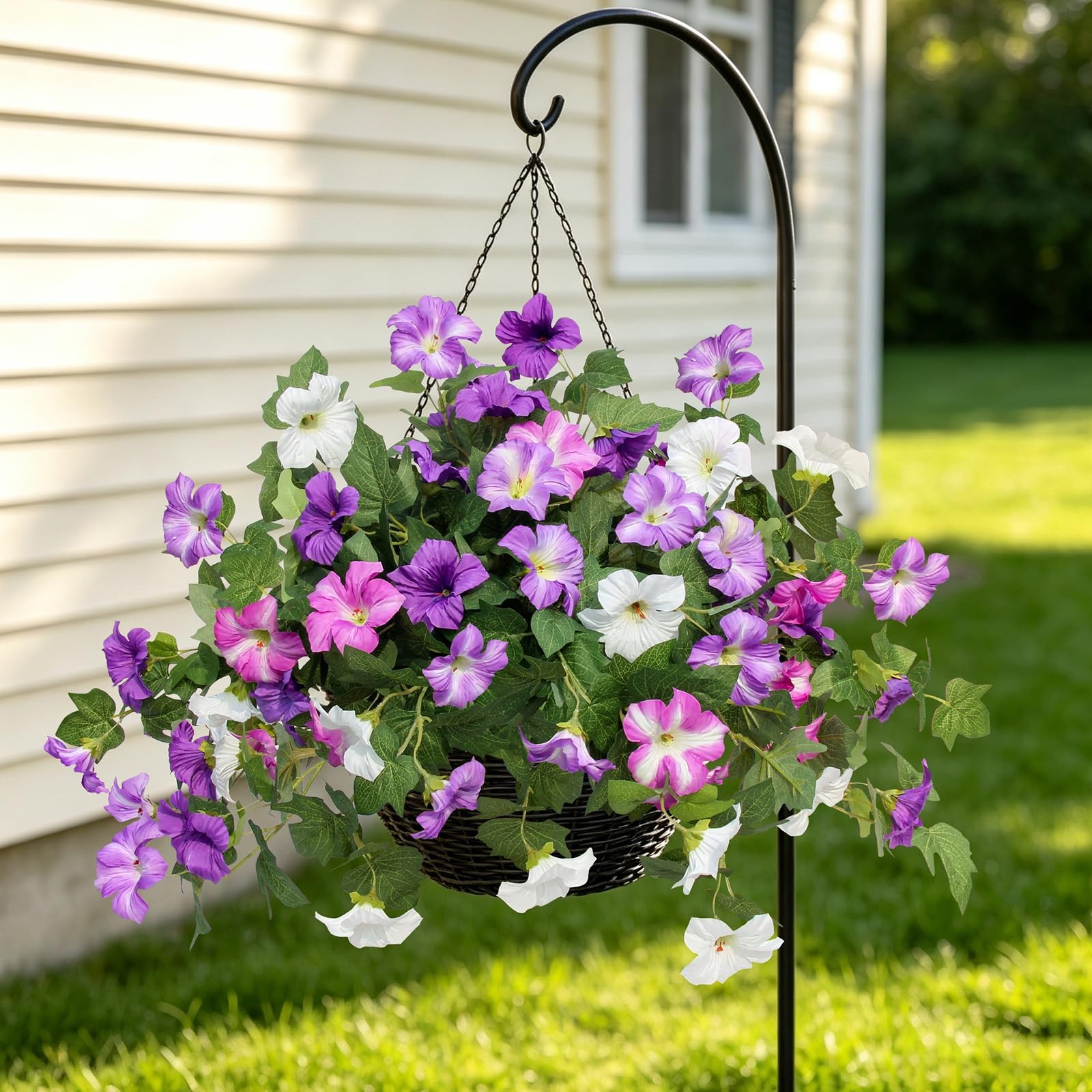 Flortevera Artificial Fake Flowers Plants for Outdoor UV Resistant, 2PCS Silk…