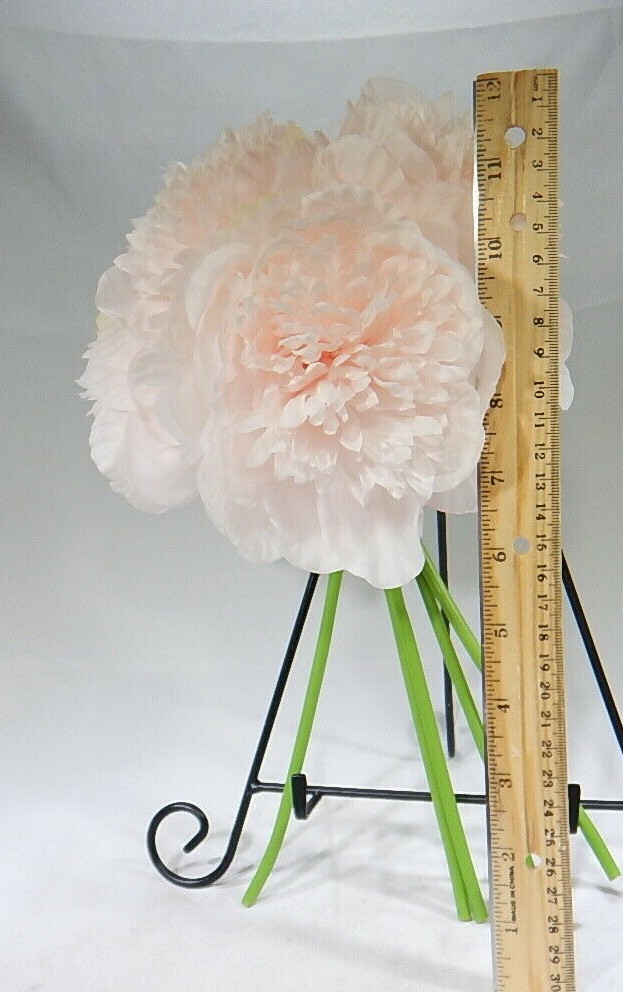 Artificial Peony Silk Flower Leaf Bouquet 4 Flower Heads Bouquet Decor TF