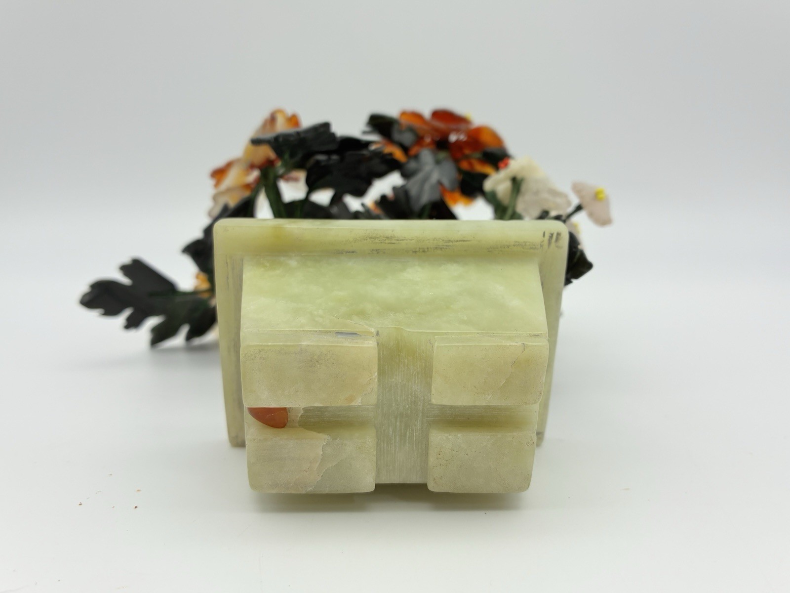 Vintage Chinese Jade Bonsai Tree in Jade Pot 7.5”
