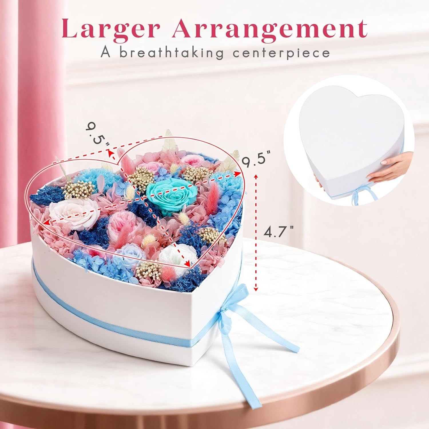 Forever Roses Heart Shape Box for Delivery – Romantic Preserved Flowers