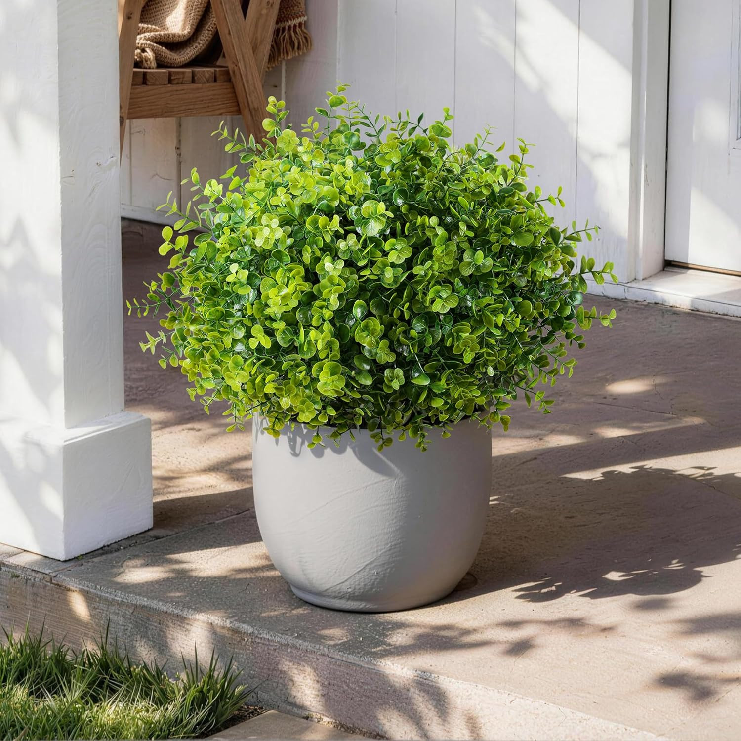 Artificial Faux Outdoor Plants for Spring Summer Decoration, 12 Bundles Fake Pla
