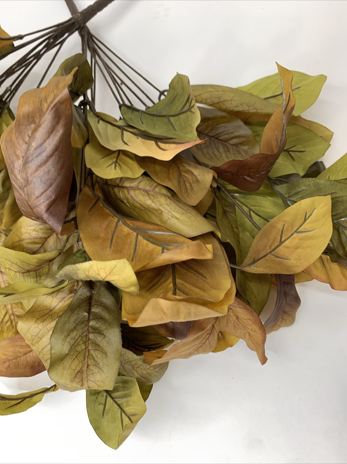 2- BRAND NEW MICHAELS STORES FALL BUSHES 11 STEMS EACH RARE MAGNOLIA