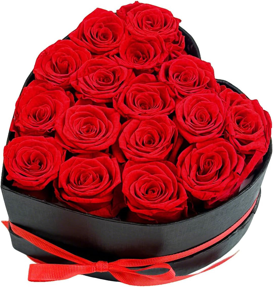 Preserved Roses Heart Shape Box Valentines Day Gifts for Her Mothers Day Forever