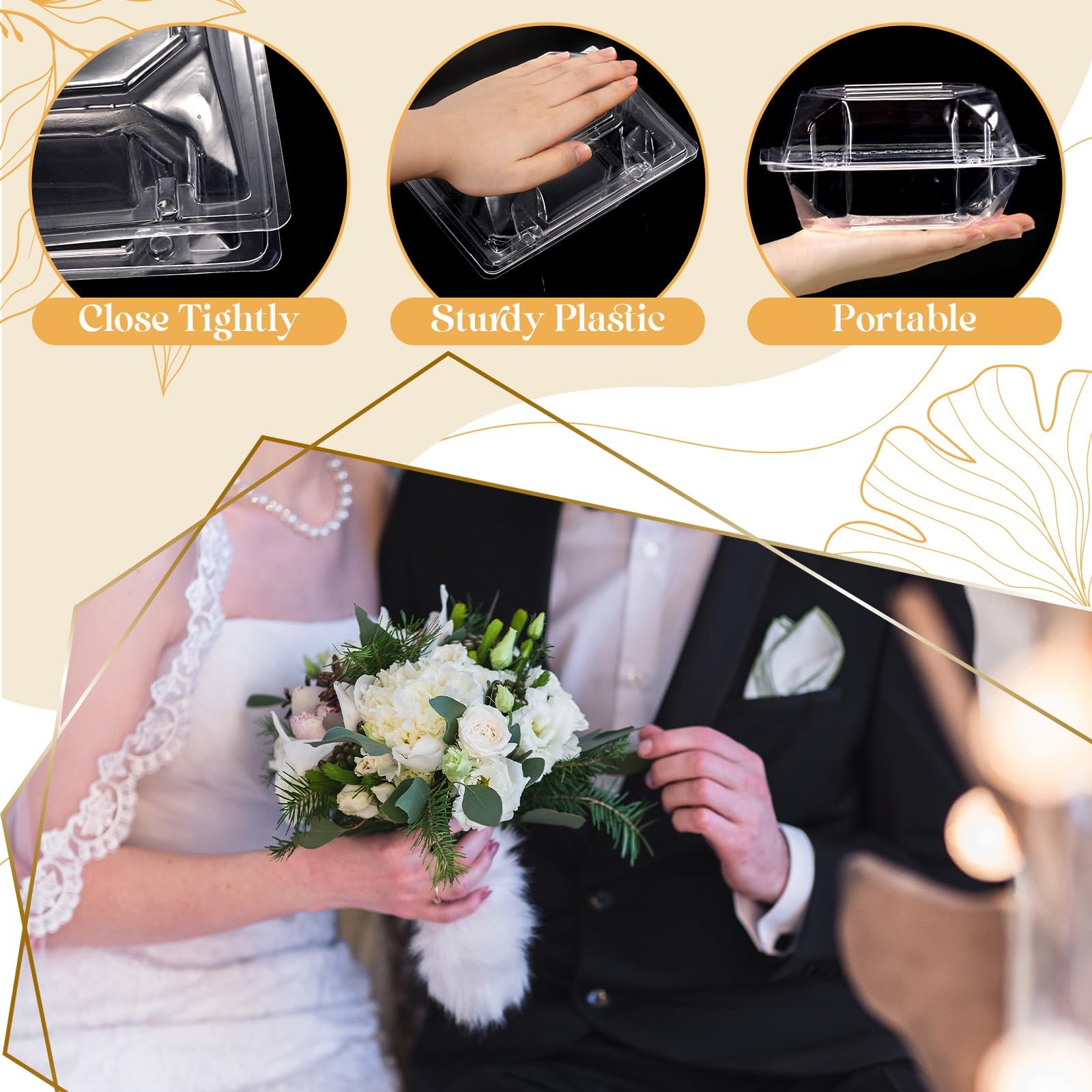 30 Pack Clear Plastic Flower Box for Corsage, Boutonniere, Rose, Orchid Prom …