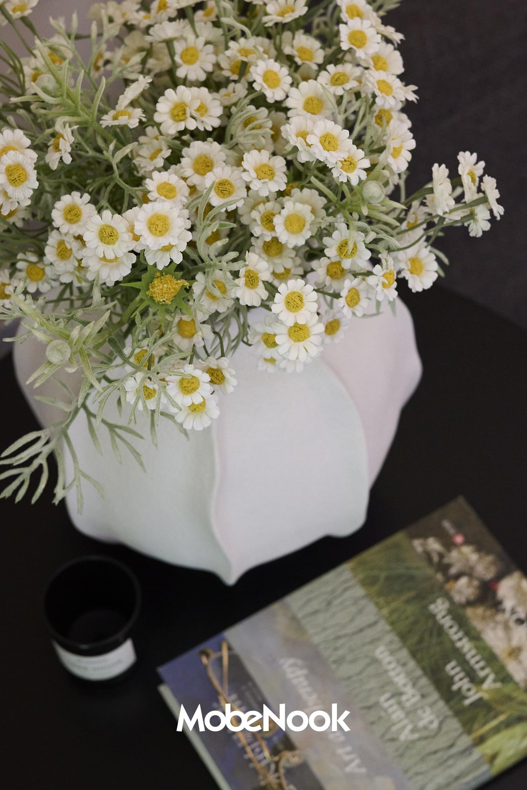 Artificial Wildflower Bouquet, White Daisy Flowers for Home Decor