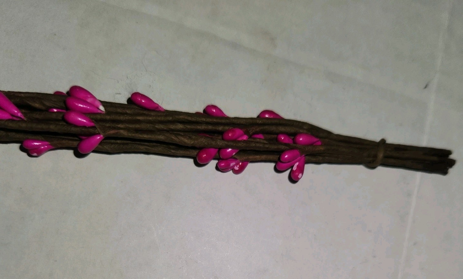 Set/10 ROSE RED Pip Berry Garland Picks Craft Supplies Pips Wreaths Decor 25″ ea