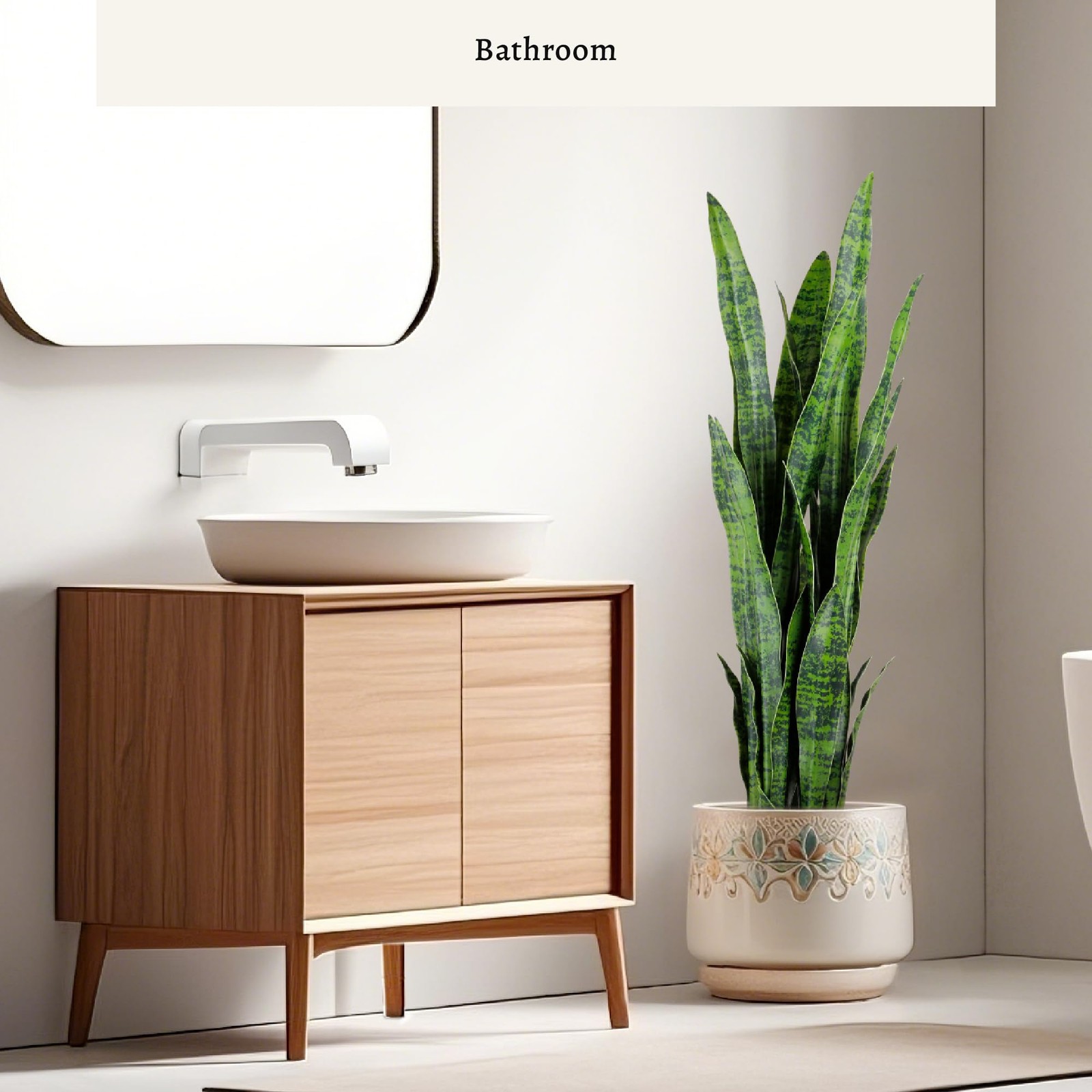 KOL 3ft 2-Pack Artificial Snake Plant – Thick Lifelike Leaves, Faux Silk Sans…