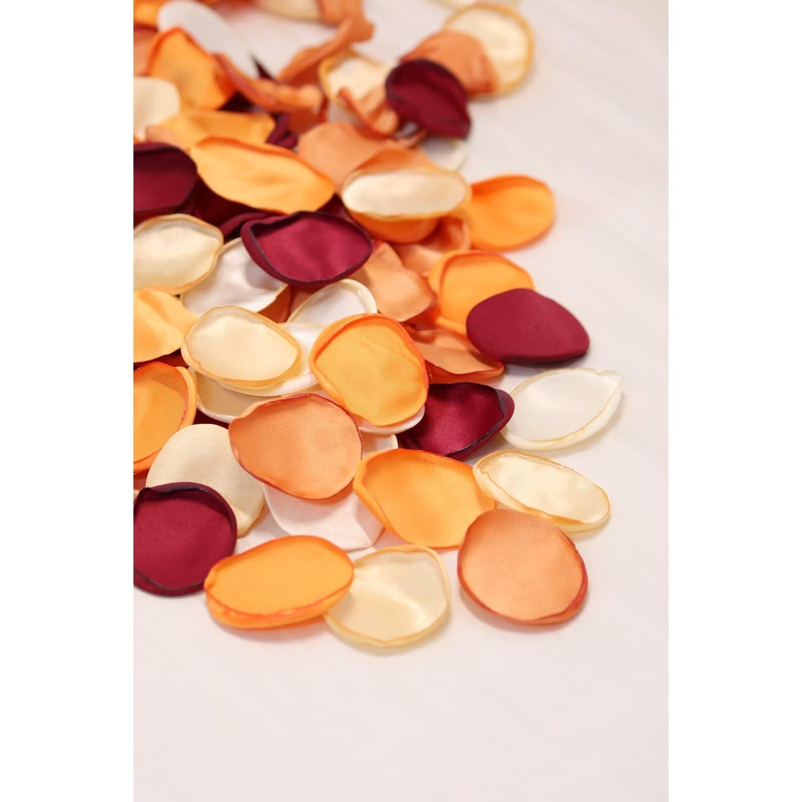 Orange Rose Petals 300pcs Artificial Flower Petals Fall Wedding Decor