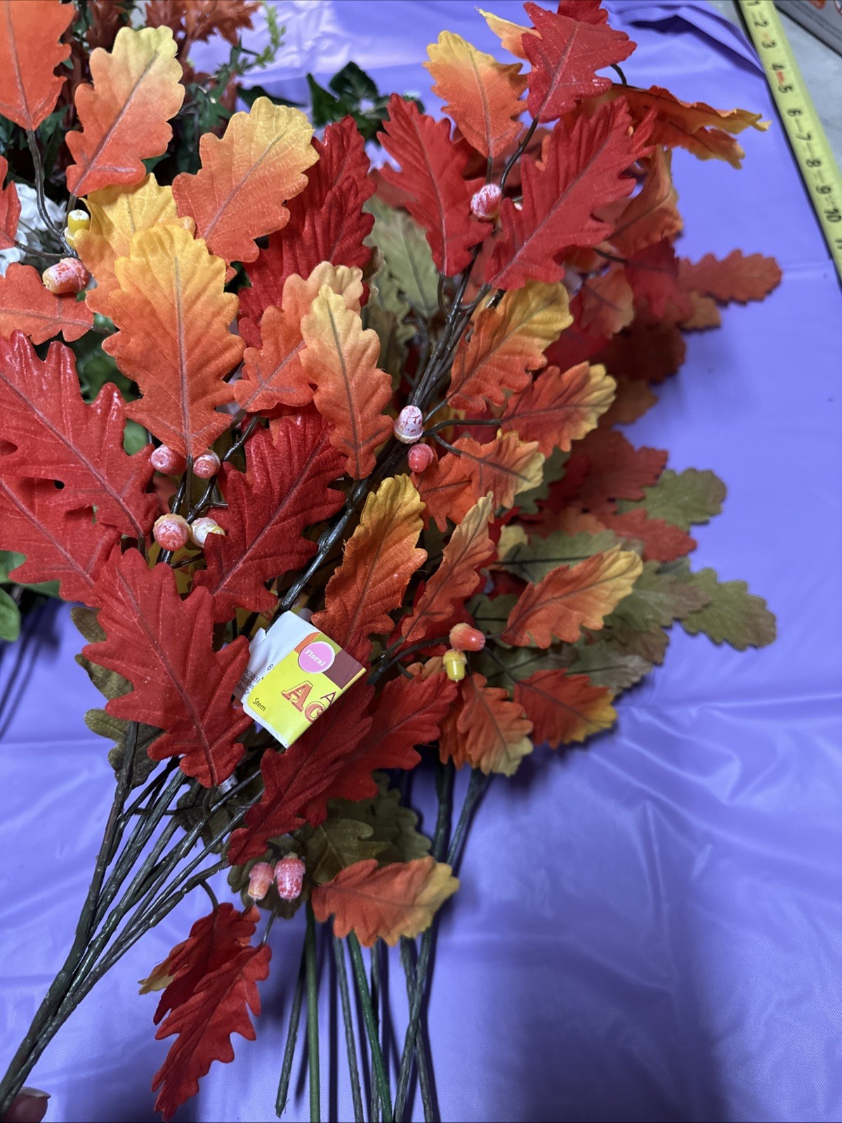 #A11 Lot 1 artificial flowers and leaves for decorations 3+ lbs