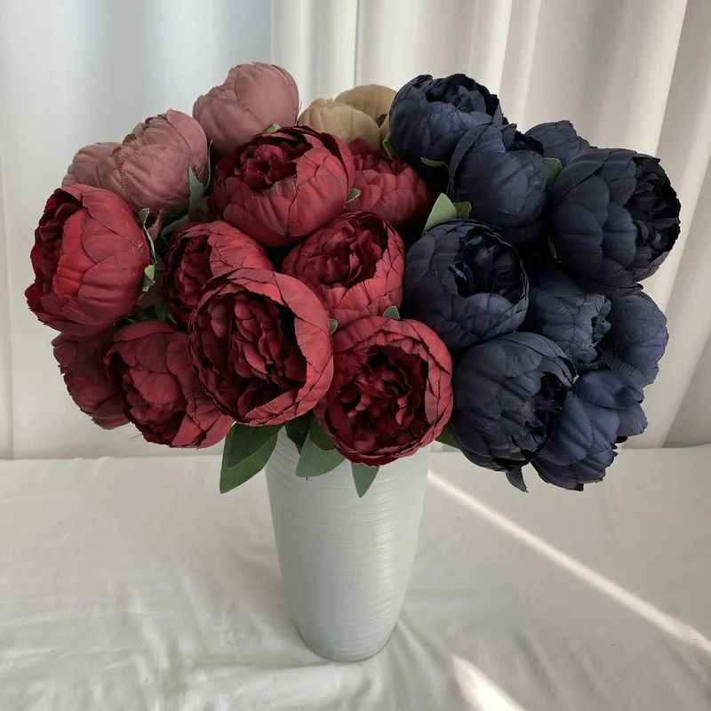 10 Heads Silk Peony Artificial Flowers Bouquet | Large Peonies Valentines Decors