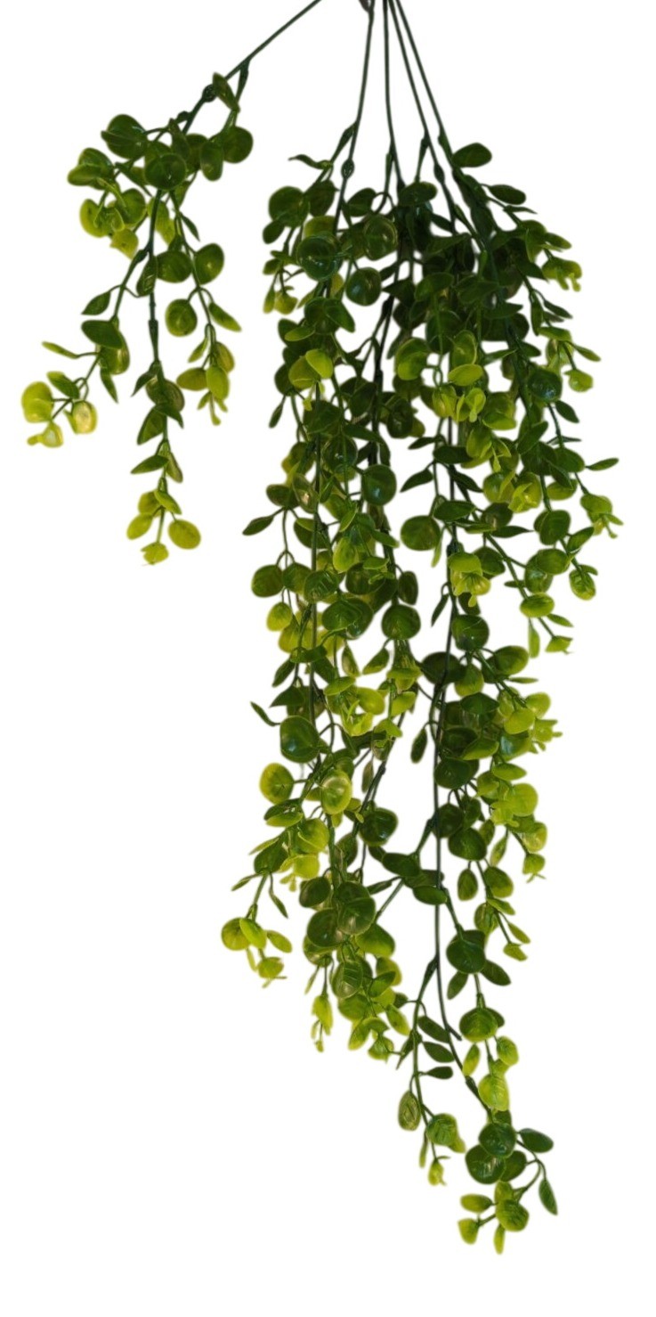 Set of 2 Hanging Greenery Bushes Artificial Boxwood Eucalyptus Hanging Plant Far